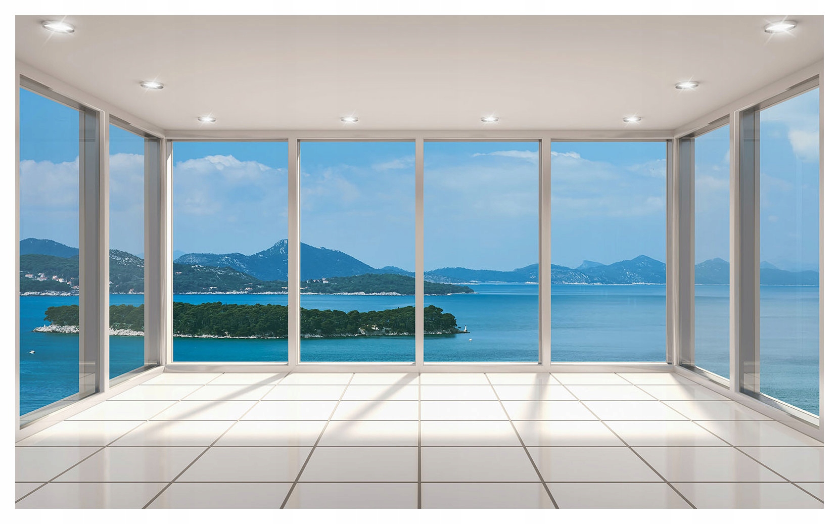 Fototapeta Mořská panorama Relax ostrova Světle Modrá 200x140 Inspirace lepidlo