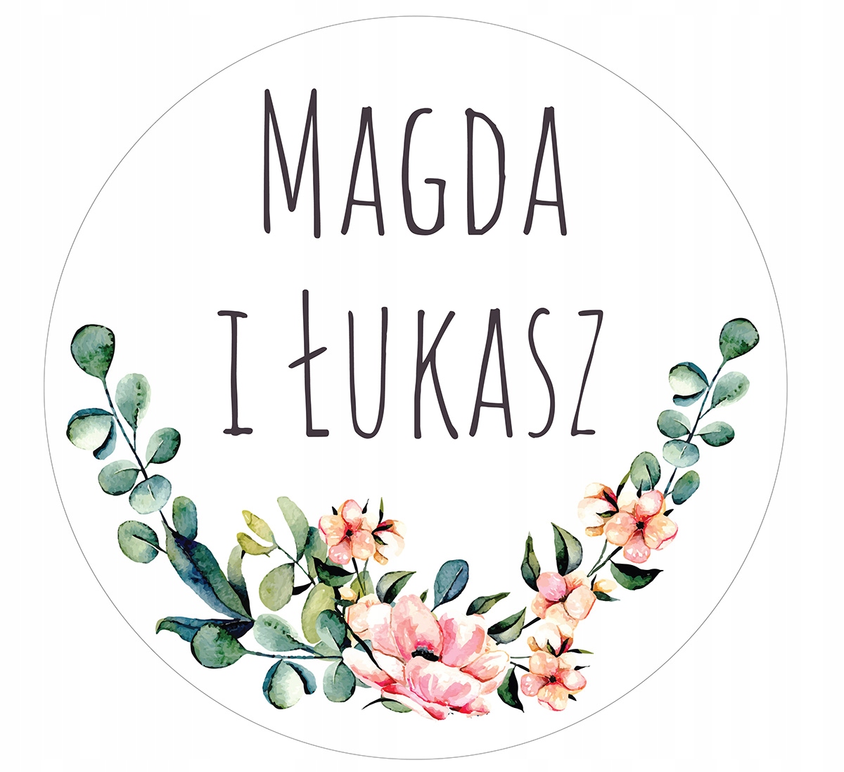 

Naklejka na auto Ślubne Imiona ślub wesele 50cm