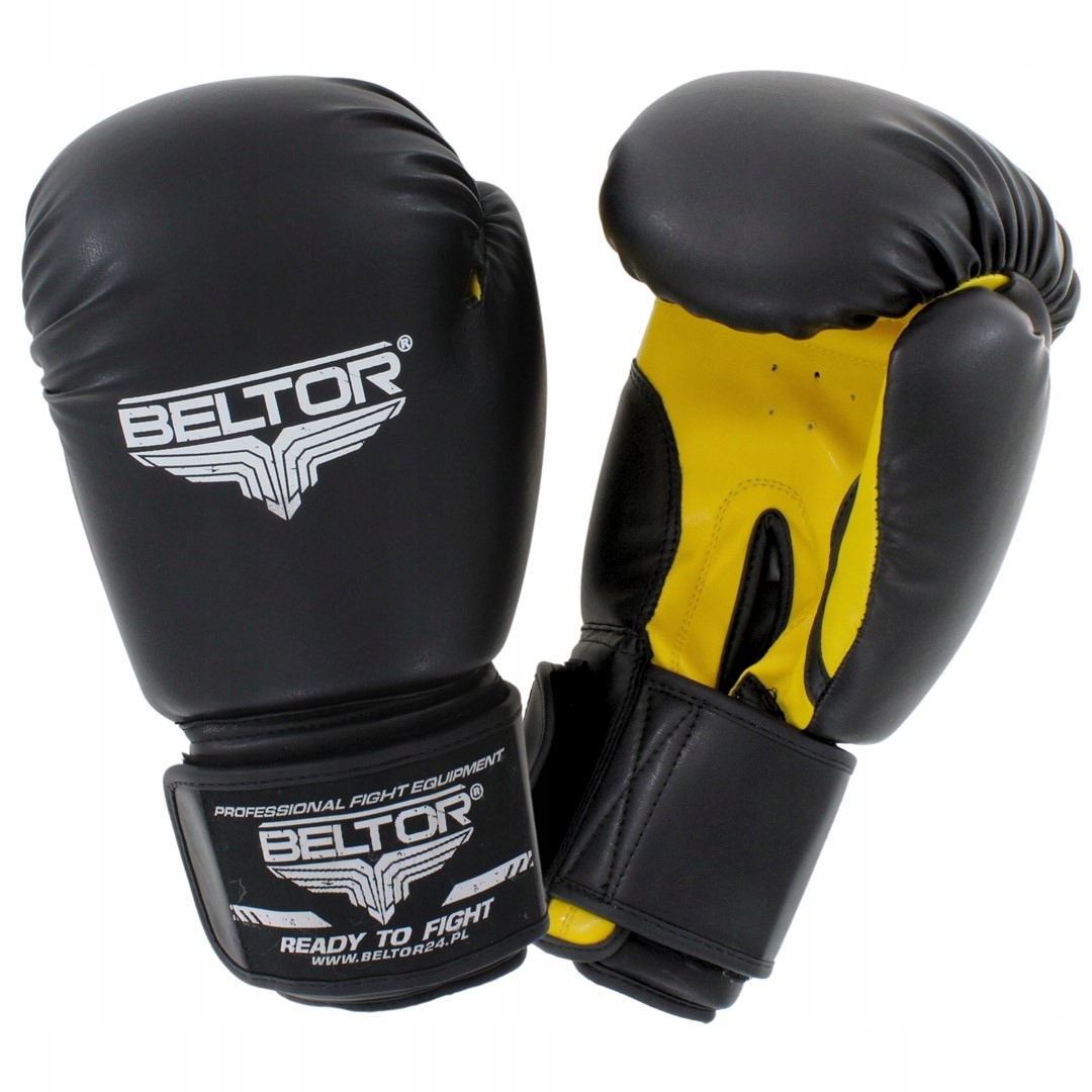 Boxerské rukavice Beltor Spartacus Black/Yellow 8oz