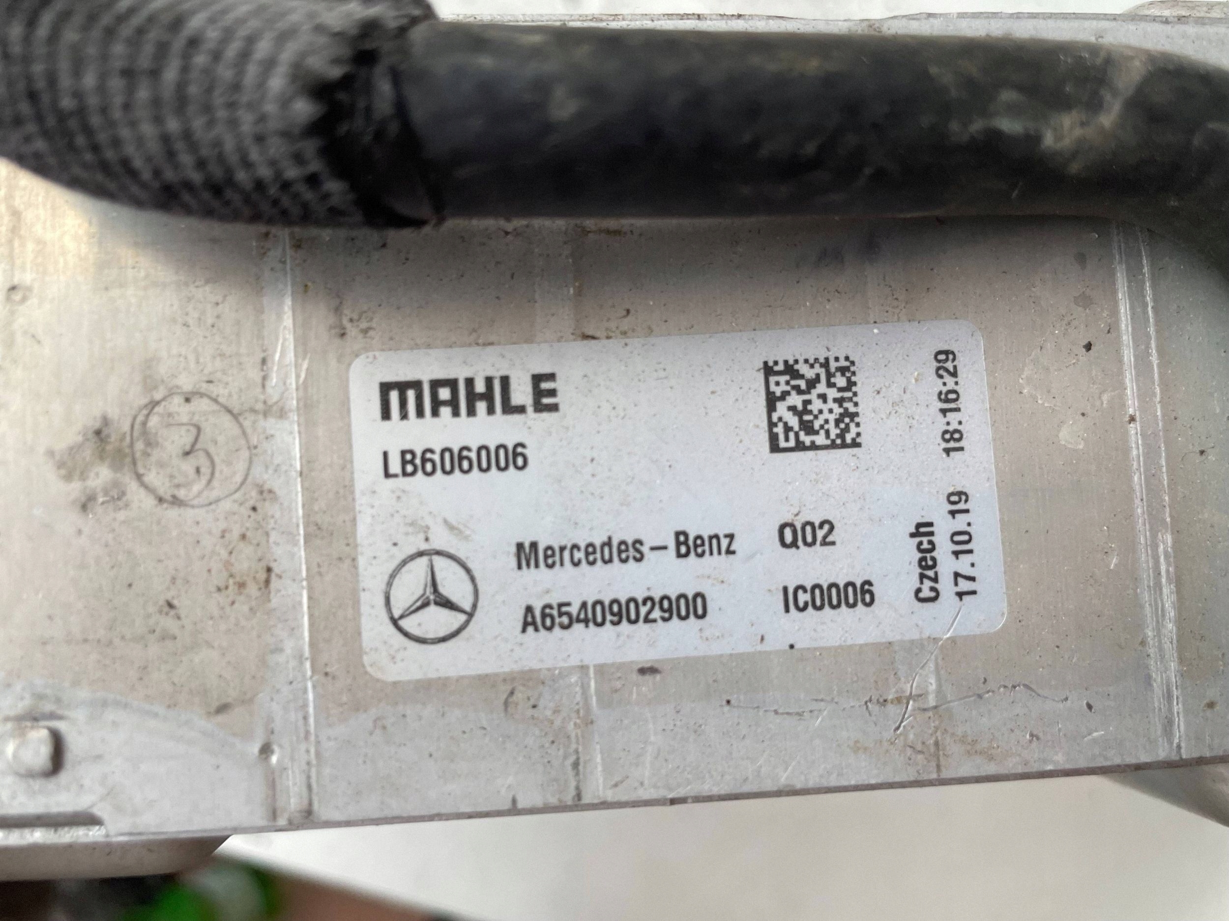 Kühler luft INTERCOOLER MERCEDES BENZ OEM A6540902900 !J
