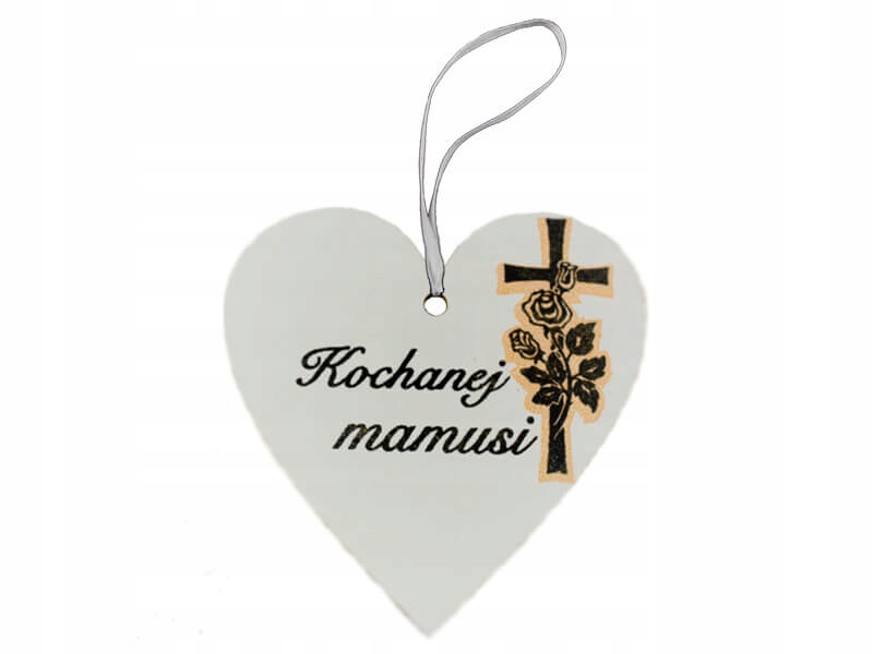 

Serce zawieszka z dedykacja Kochanej Mamusi
