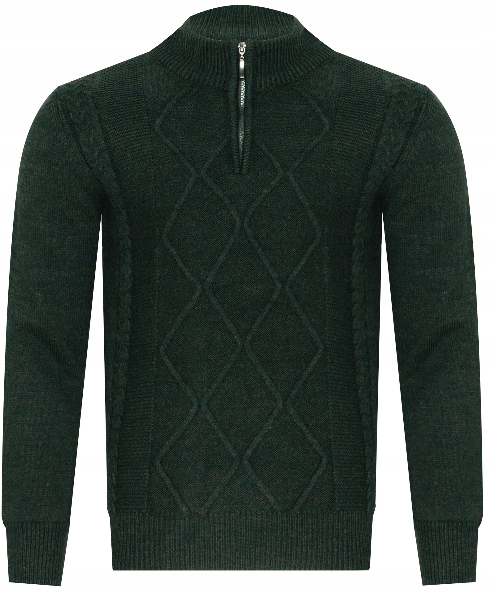 Pánský svetr s rolákem 8157 Naphtha vlněný teplý klasický silný na zip