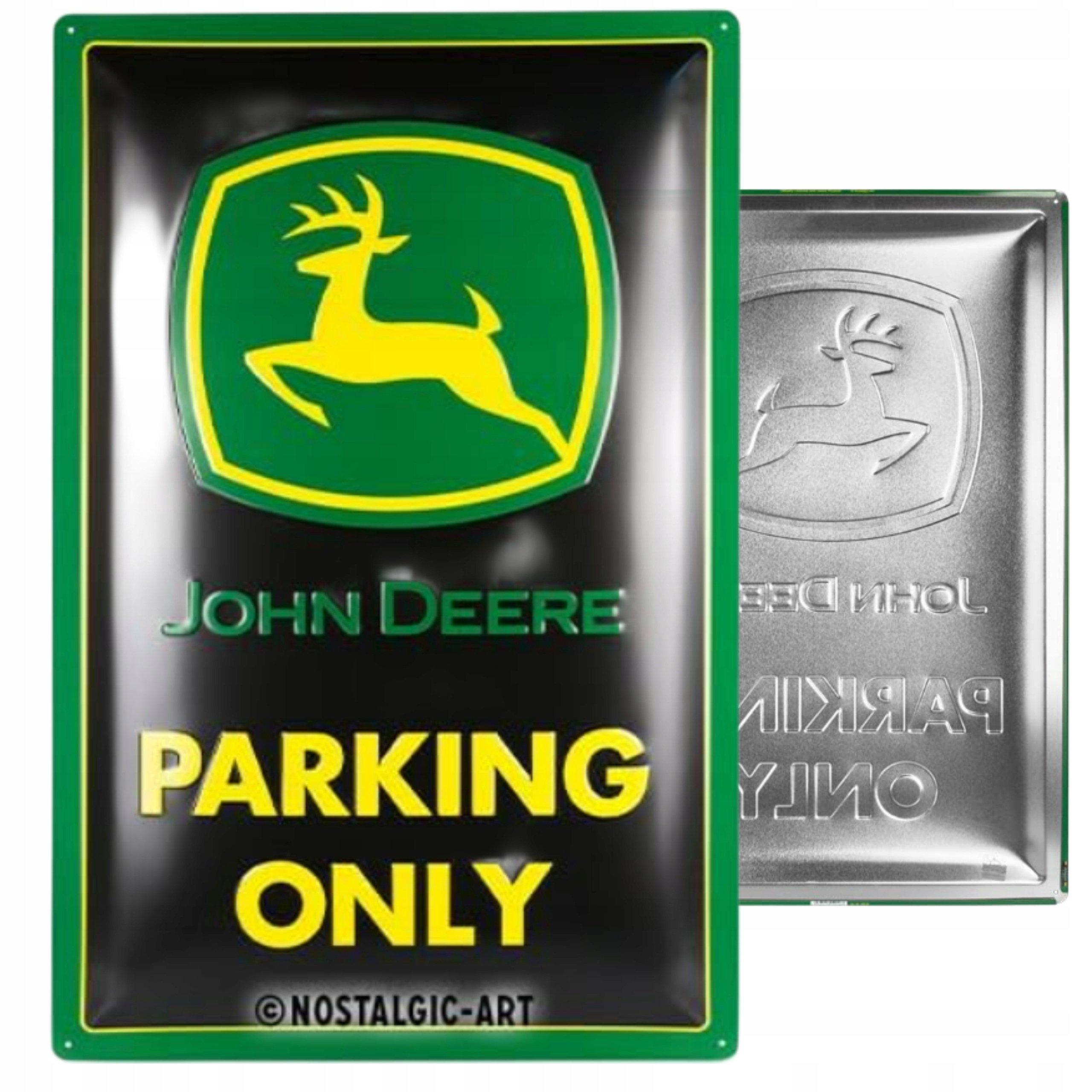 Tabule Plakát Plechová John Deere Parking Only 40x60 cm Nostalgic Art Retro