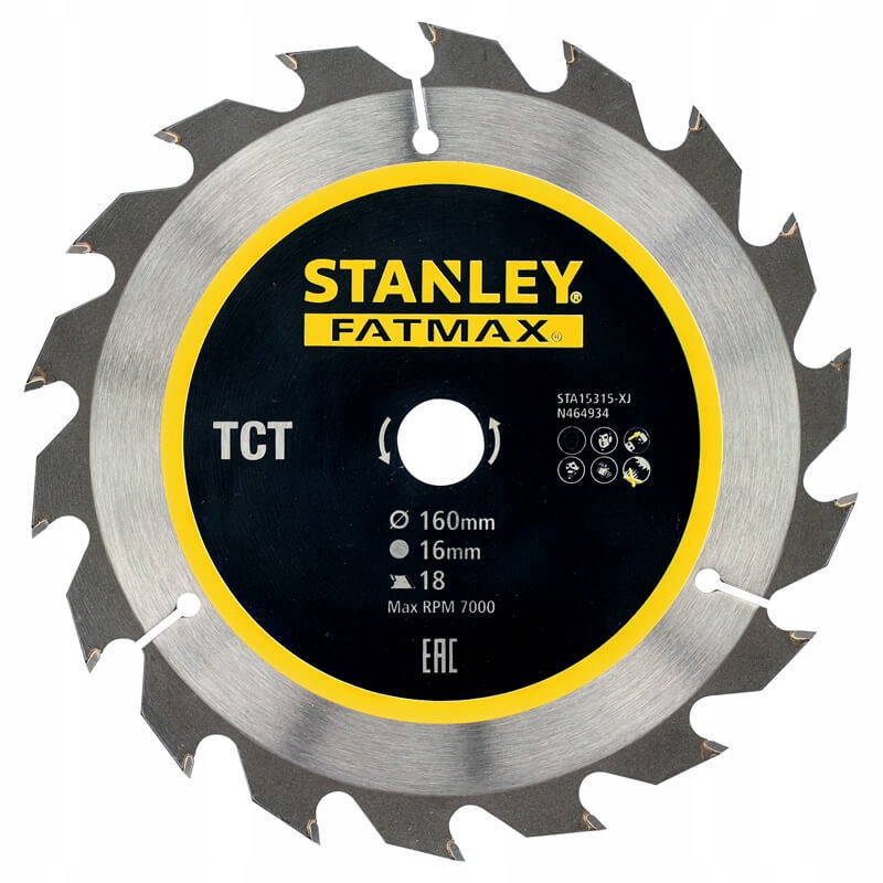 TARCZA DO DREWNA WIDIOWA TCT/HM 160/16 18Z STANLEY Marka Stanley