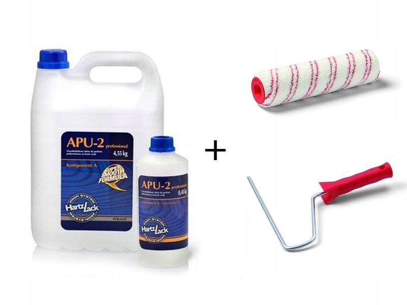 HARTZLACK APU-2 SSF 5L LAKIER DO PODŁÓG 2K PÓŁMAT + WAŁEK + RĄCZKA