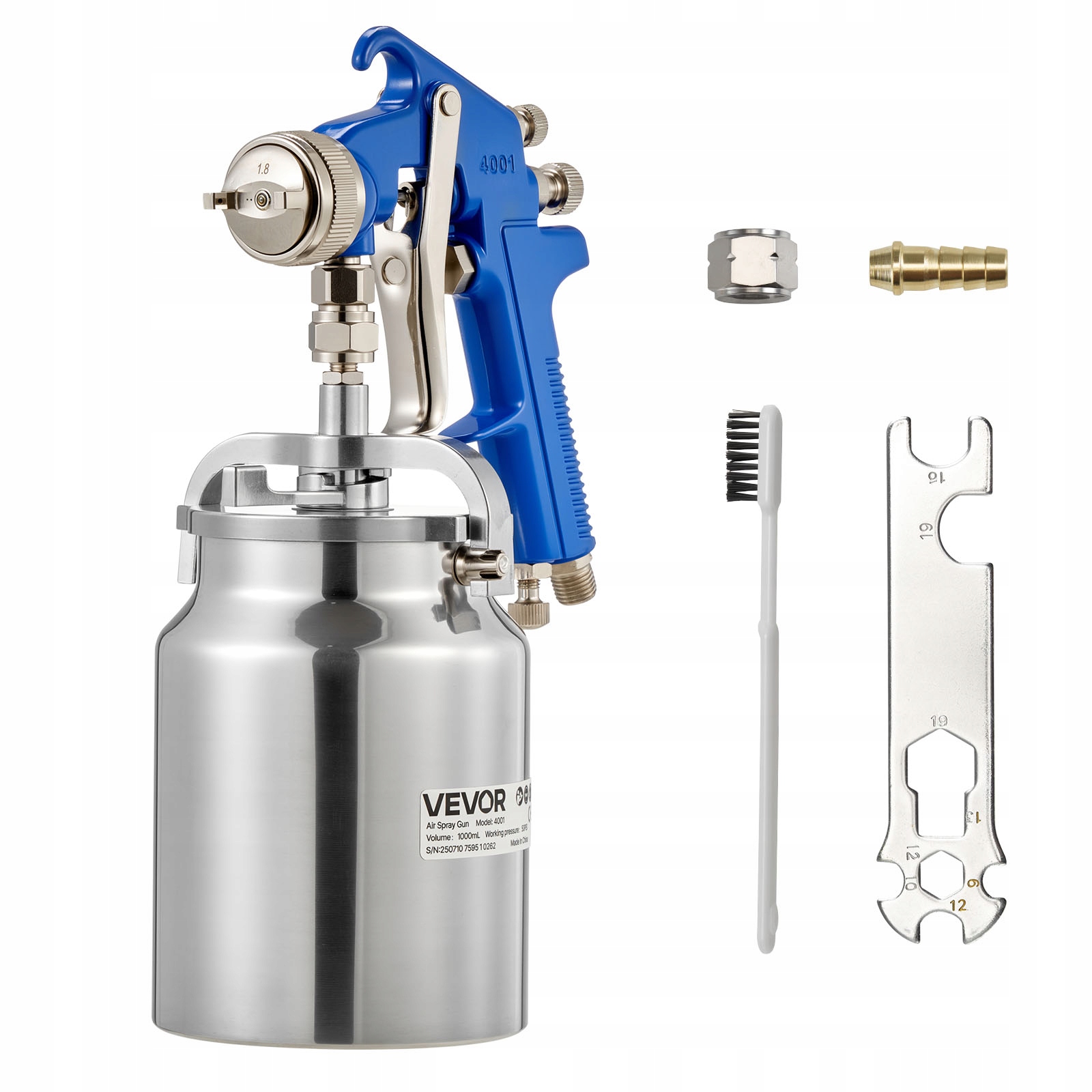 Profesionální Stříkací Pistole Vevor Se Sifonem 1000 ML 1.8 MM, Silná