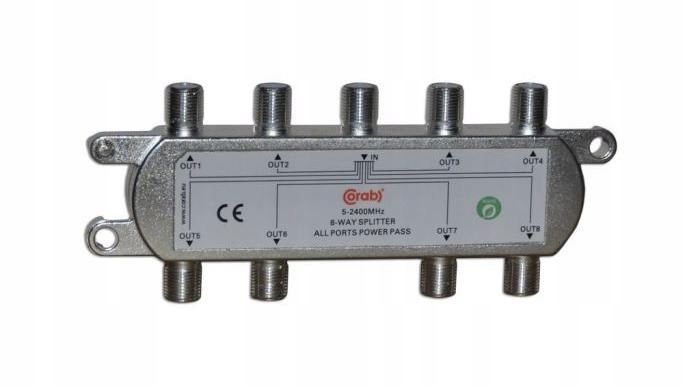 Rozbočovač-spliter 5-2400 MHz Corab 8 Cestný S Přechodem Napětí