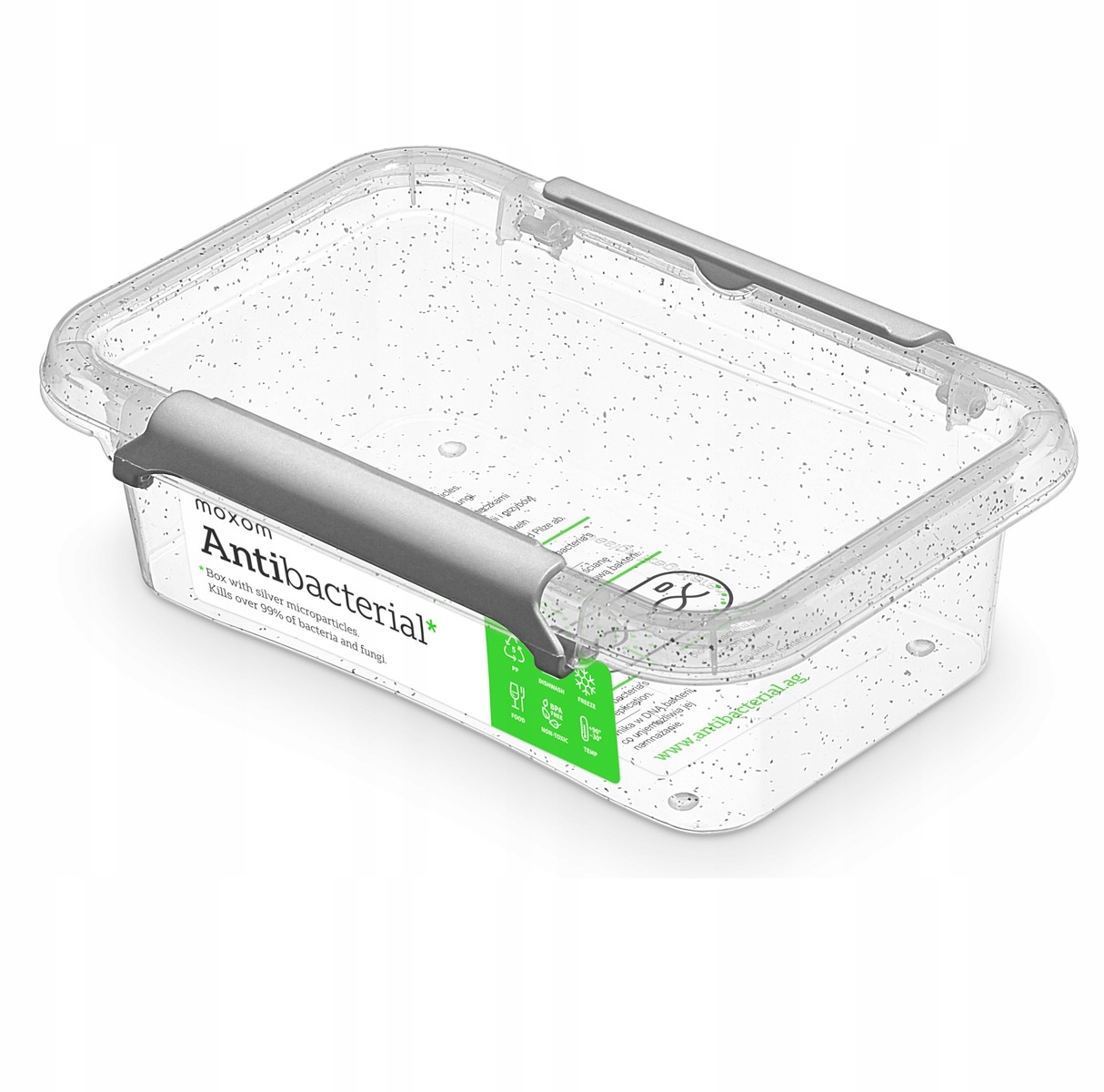 

Pudełko Box Pojemnik Antybakteryjny +srebro 350ml