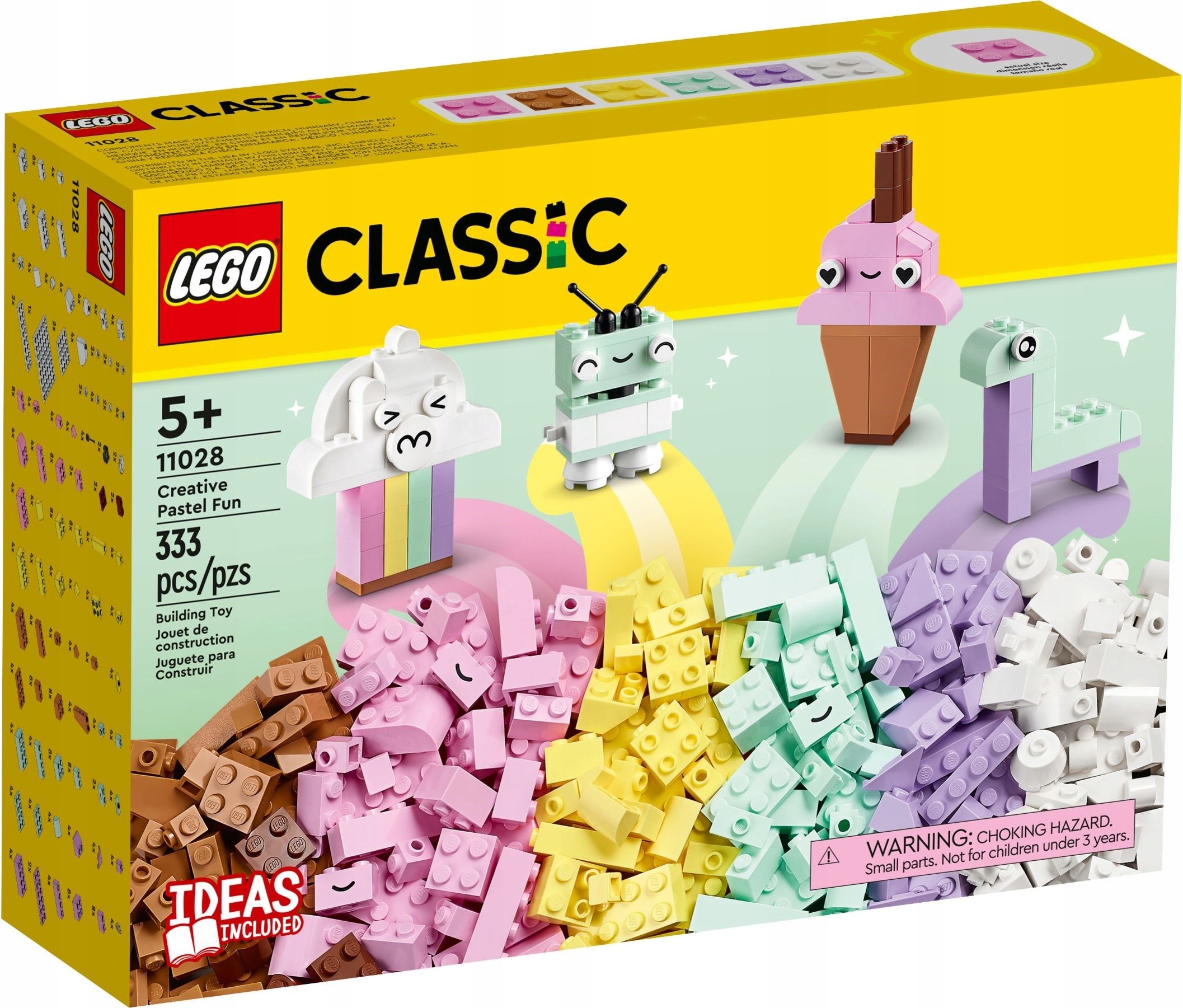 LEGO CLASIC 11028 PASTELOWE KLOCKI DLA DZIEWCZYNKI + TORBA LEGO EAN (GTIN) 5702017415123
