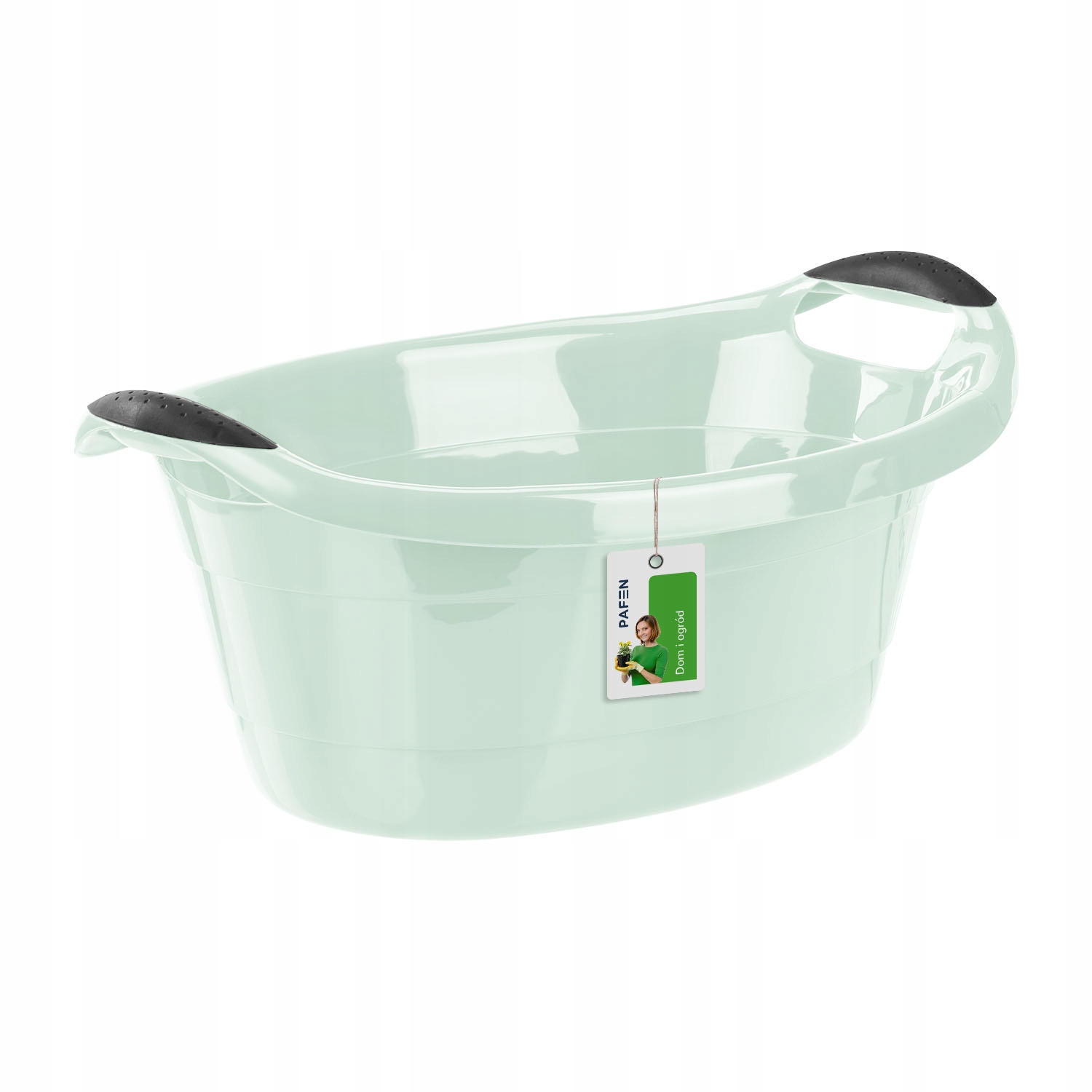 Owalna miska pranie 14L łagodne krawędzie zielona