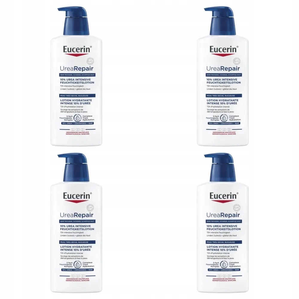 4x Eucerin UreaRepair Plus Emulsja, 400 ml