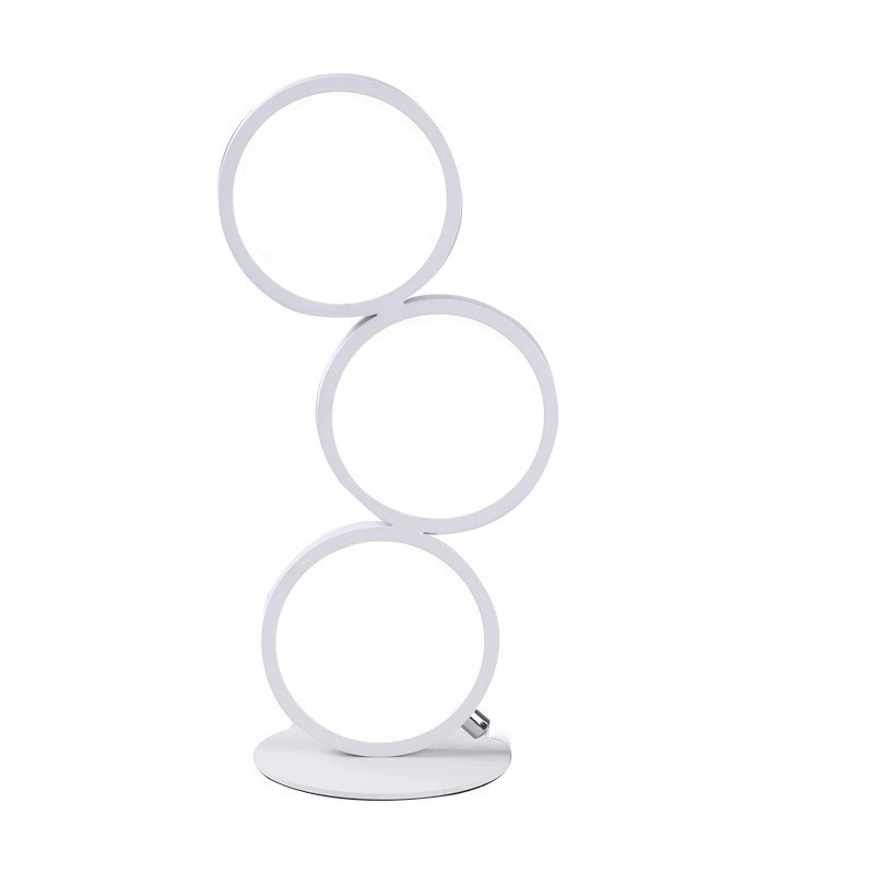 Okrągła lampa stołowa biała ID011
