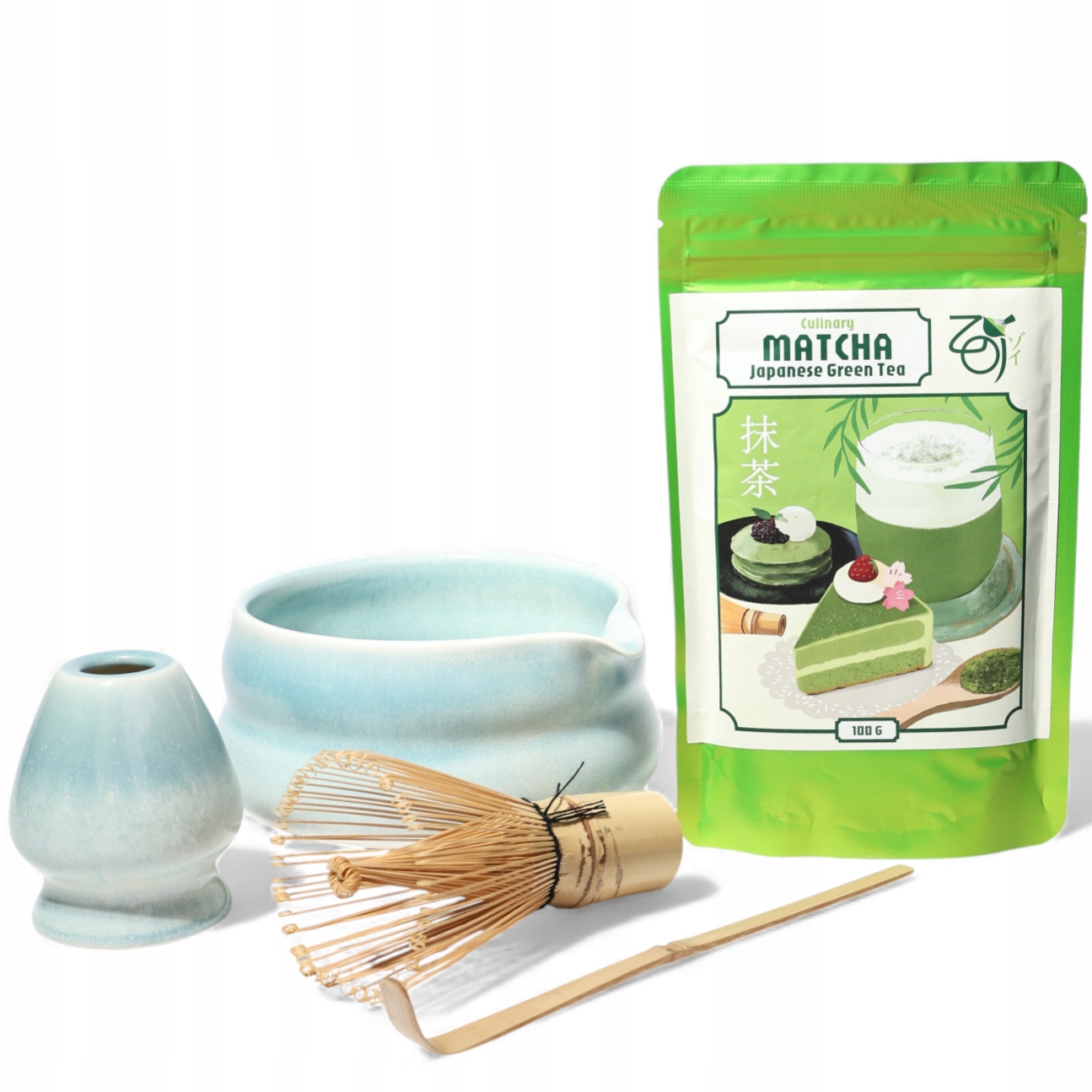 Levně Matcha Sada na přípravu čaje Kai Kulinářský Čaj 100 g