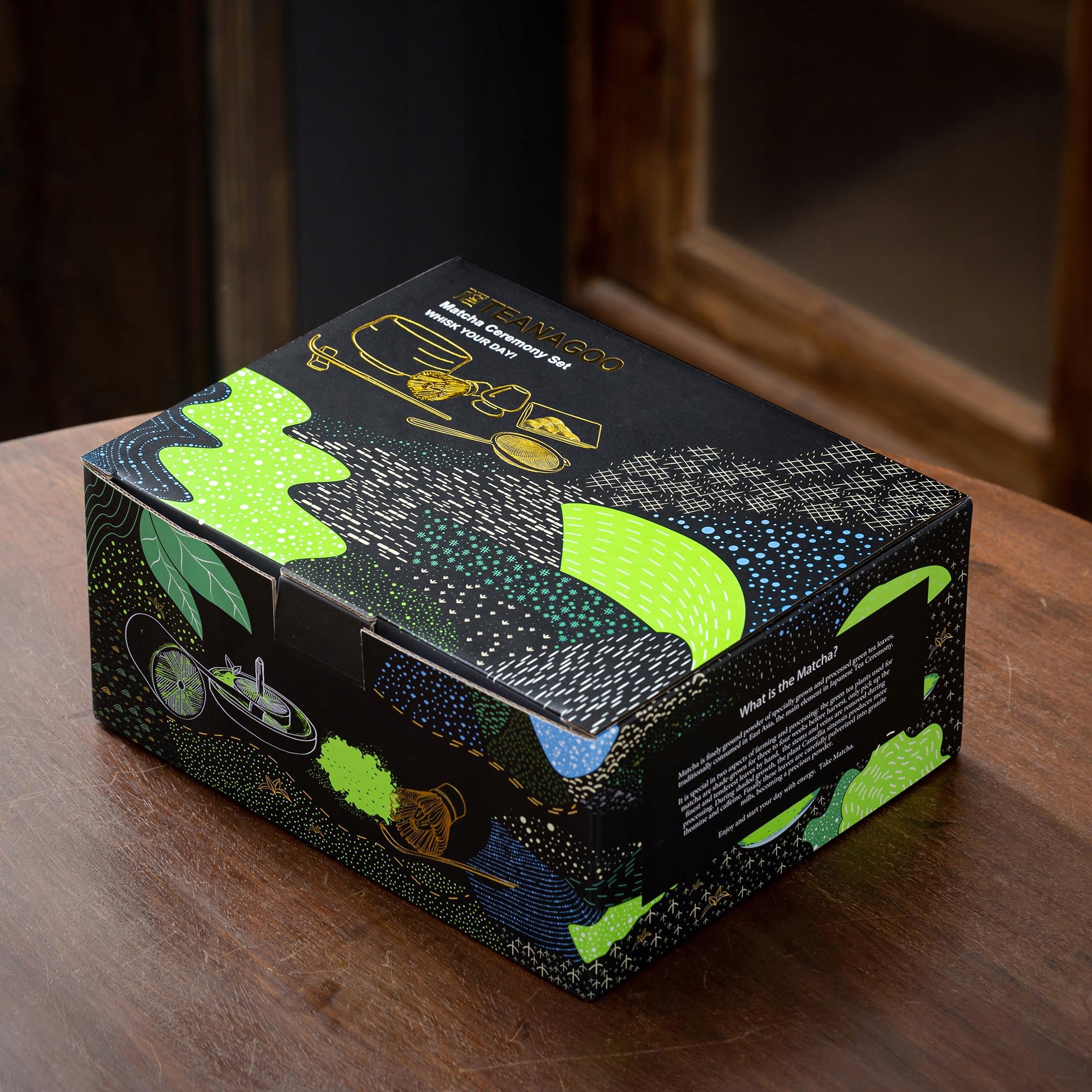 TEANAGOO Zestaw Do Matcha Zielona Herbata Miotełka Sitko Czarka 7 Części — miniatura 6