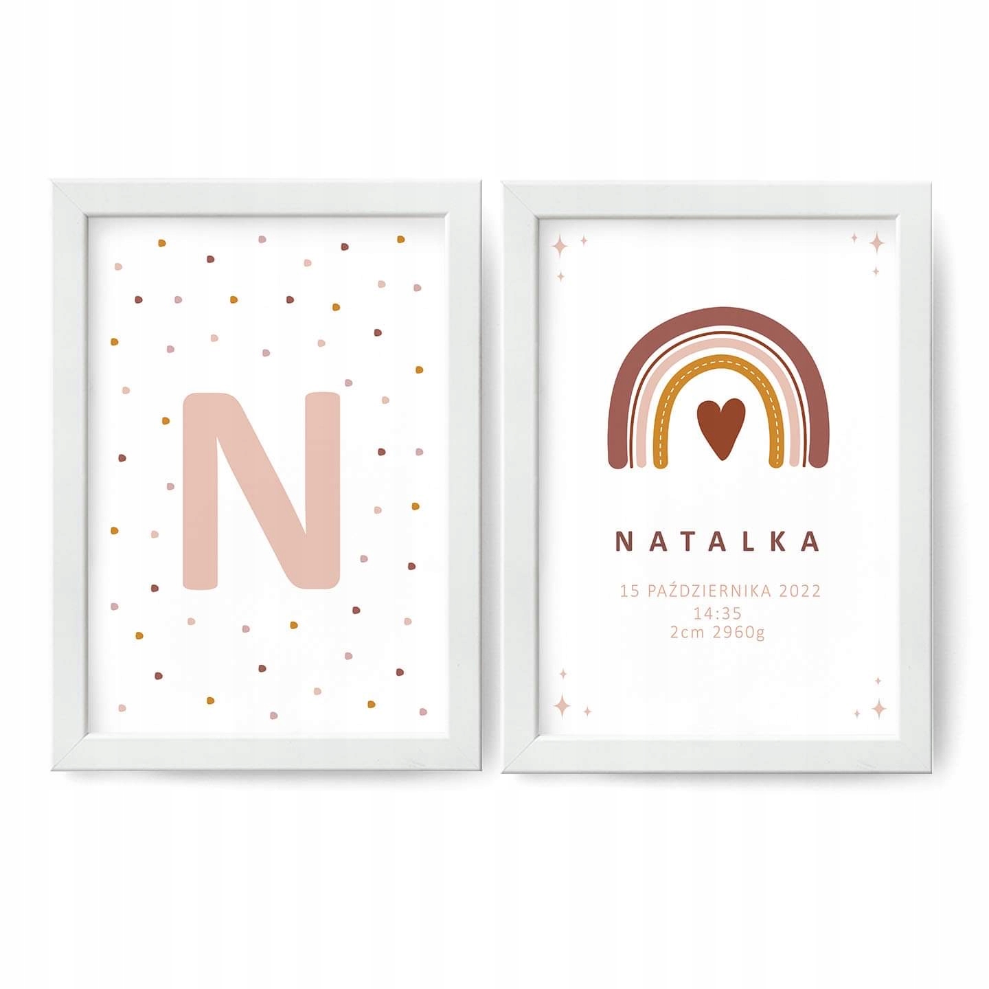 

Metryczka Zestaw 2szt Plakaty Dziecięce Tęcza A4