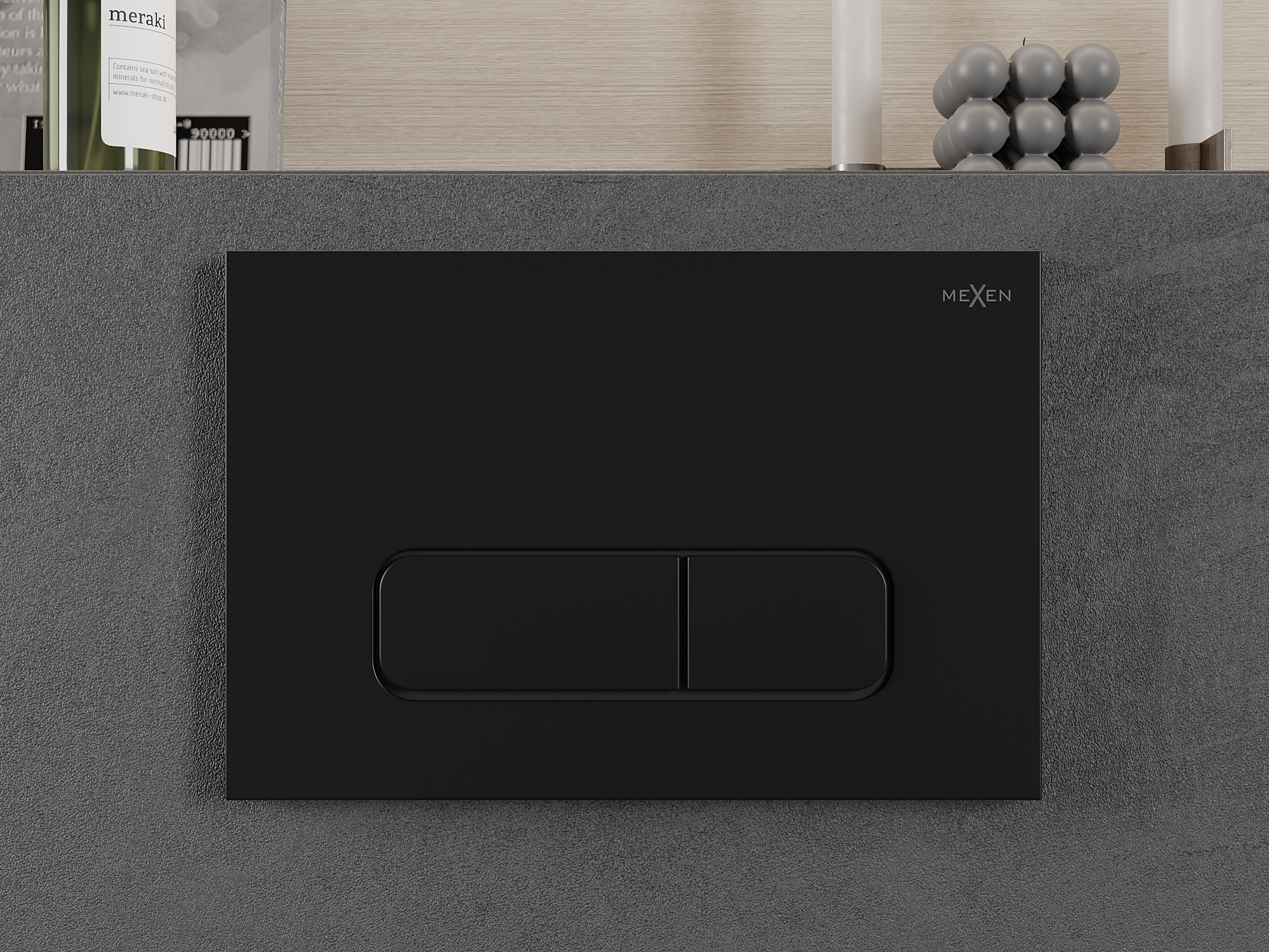 PRZYCISK WC NAPO 02 do GEBERIT UP100 CZARNY Rodzaj do WC