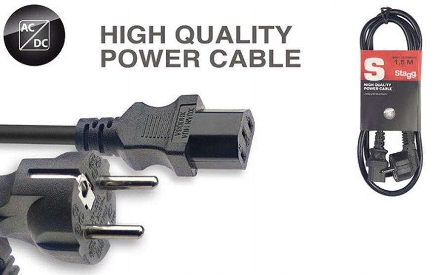 Stagg SPW1,5IECFPEU15 kabel zasilający