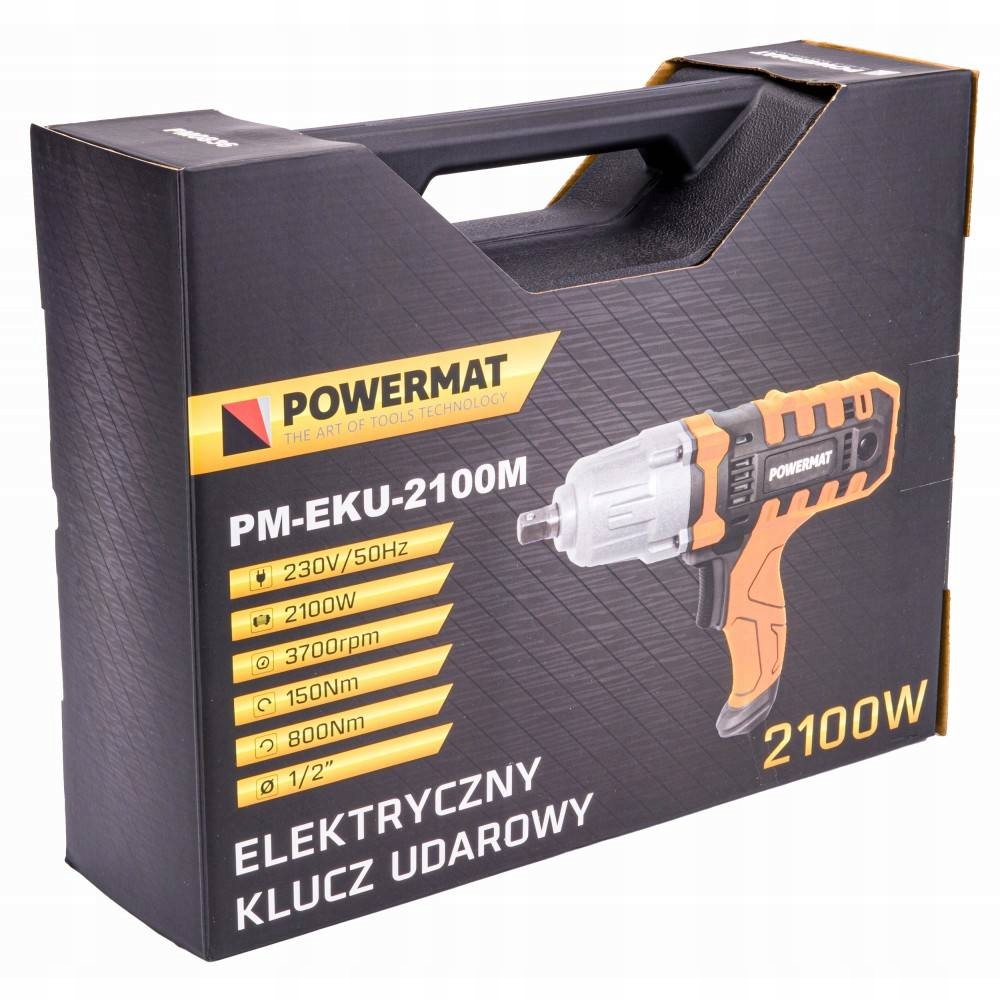 KLUCZ ELEKTRYCZNY UDAROWY Powermat PM-EKU-2100M Rozmiar trzpienia 1/2''