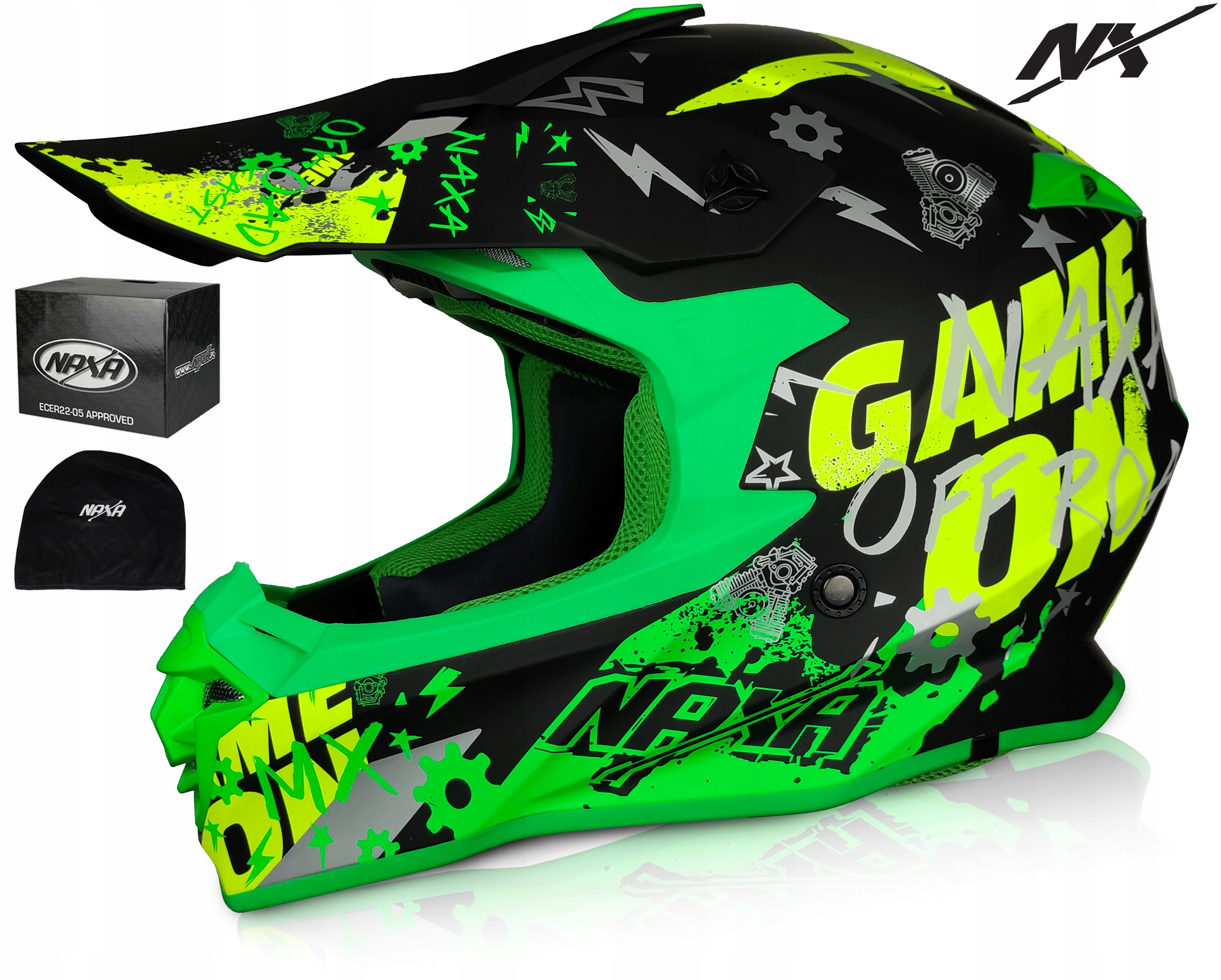 Naxa Kask Motocyklowy C9r.M|ATV|MOTOCROSS|QUAD|MĘSKI Damski|cross|enduro