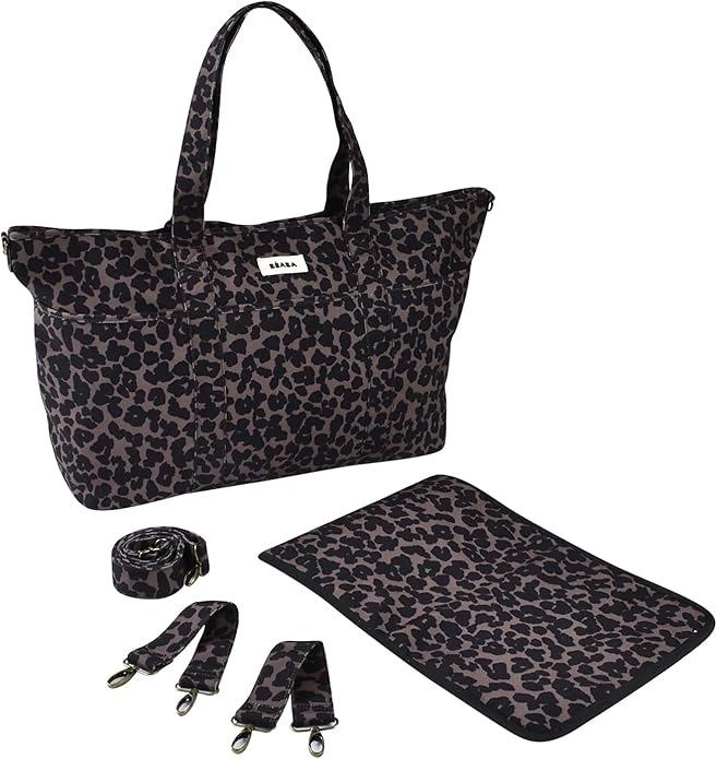 Stylowa duża torba Béaba Madrid Xxl Leopard pantera panterka do wózka