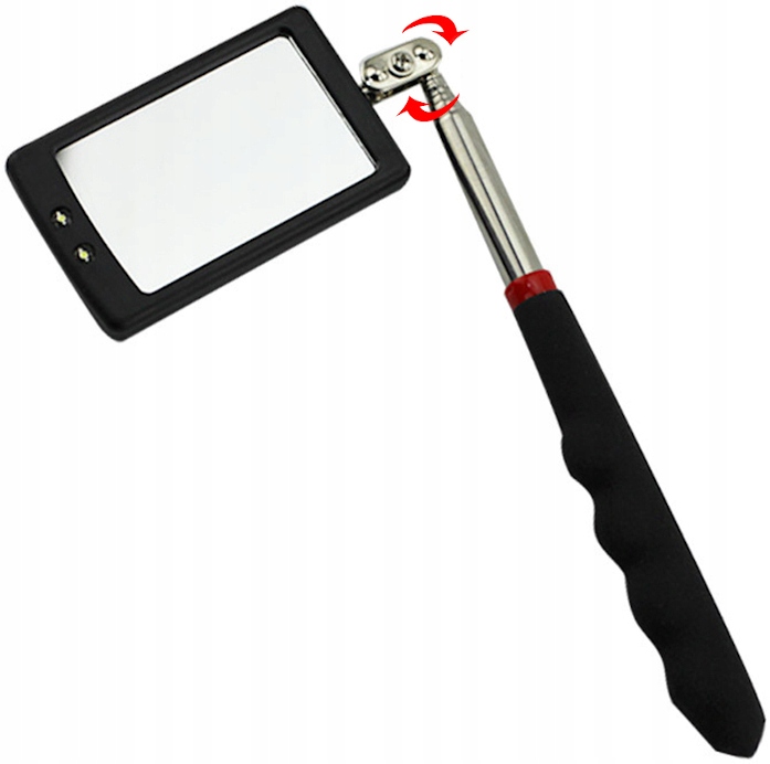 LUSTERKO INSPEKCYJNE TELESKOPOWE + LATARKA LED Marka inna