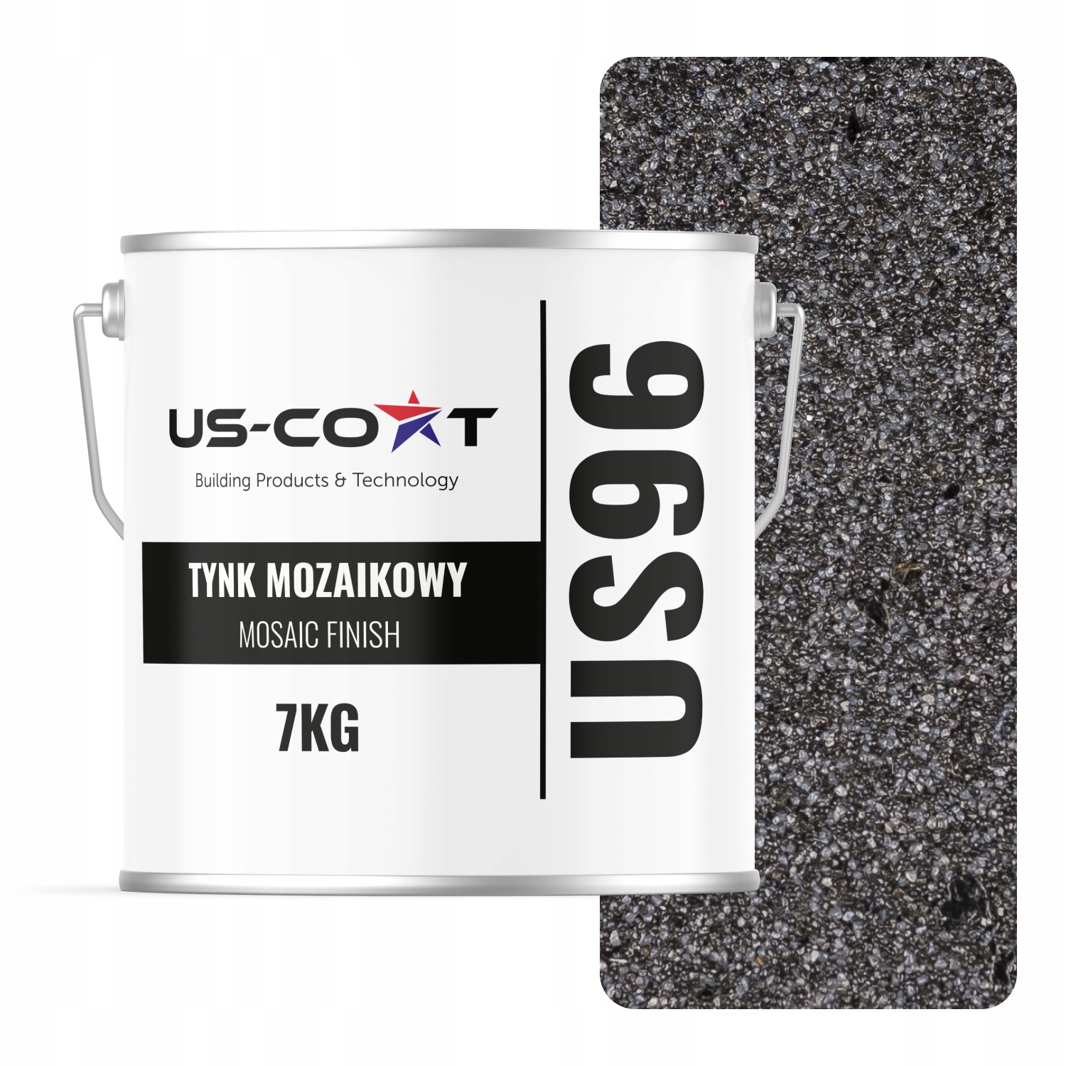 Mozaiková Omítka Mozaika 7 Kg Tmavě Šedá S Černou Slídou M45 Pryskyřičná Prémiová