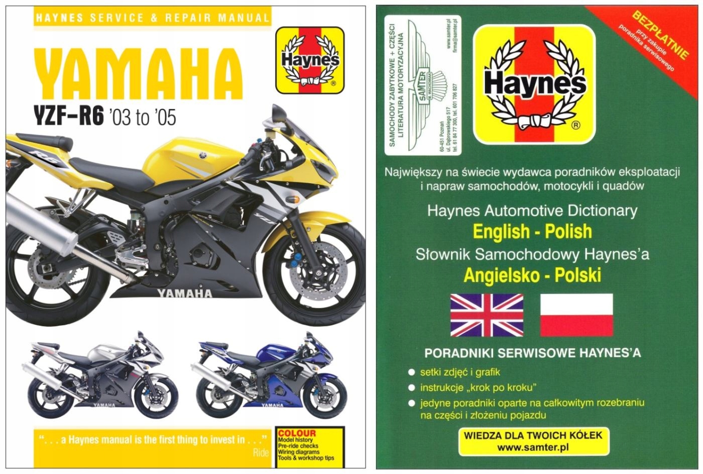 Yamaha YZF-R6 (2003-2005) YZFR6 instrukcja napraw Haynes +GRATIS 24h
