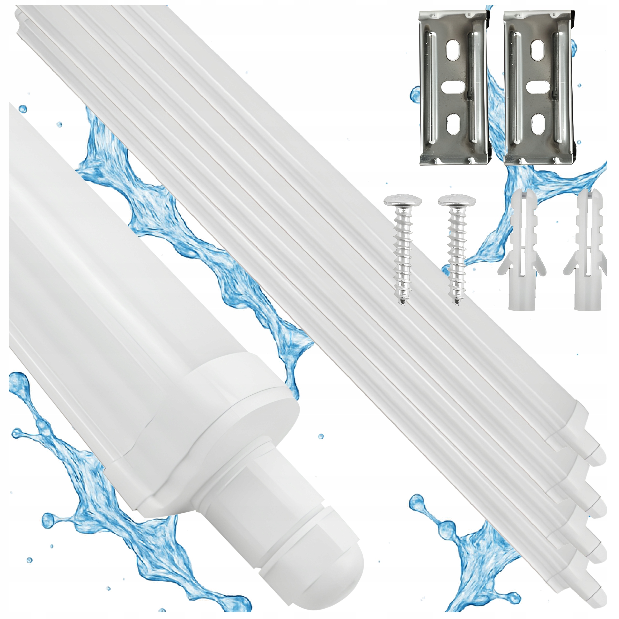 4x Hermetická Nástenná Led Lampa 60W 120cm 6600lm Stropná Silná