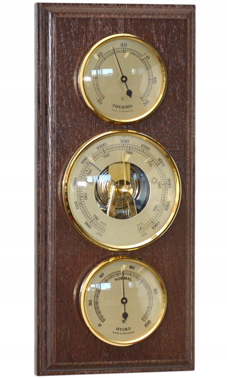 Barometr Higrometr Termometr Tfa 2032.29-WA odcień orzech 27x12cm