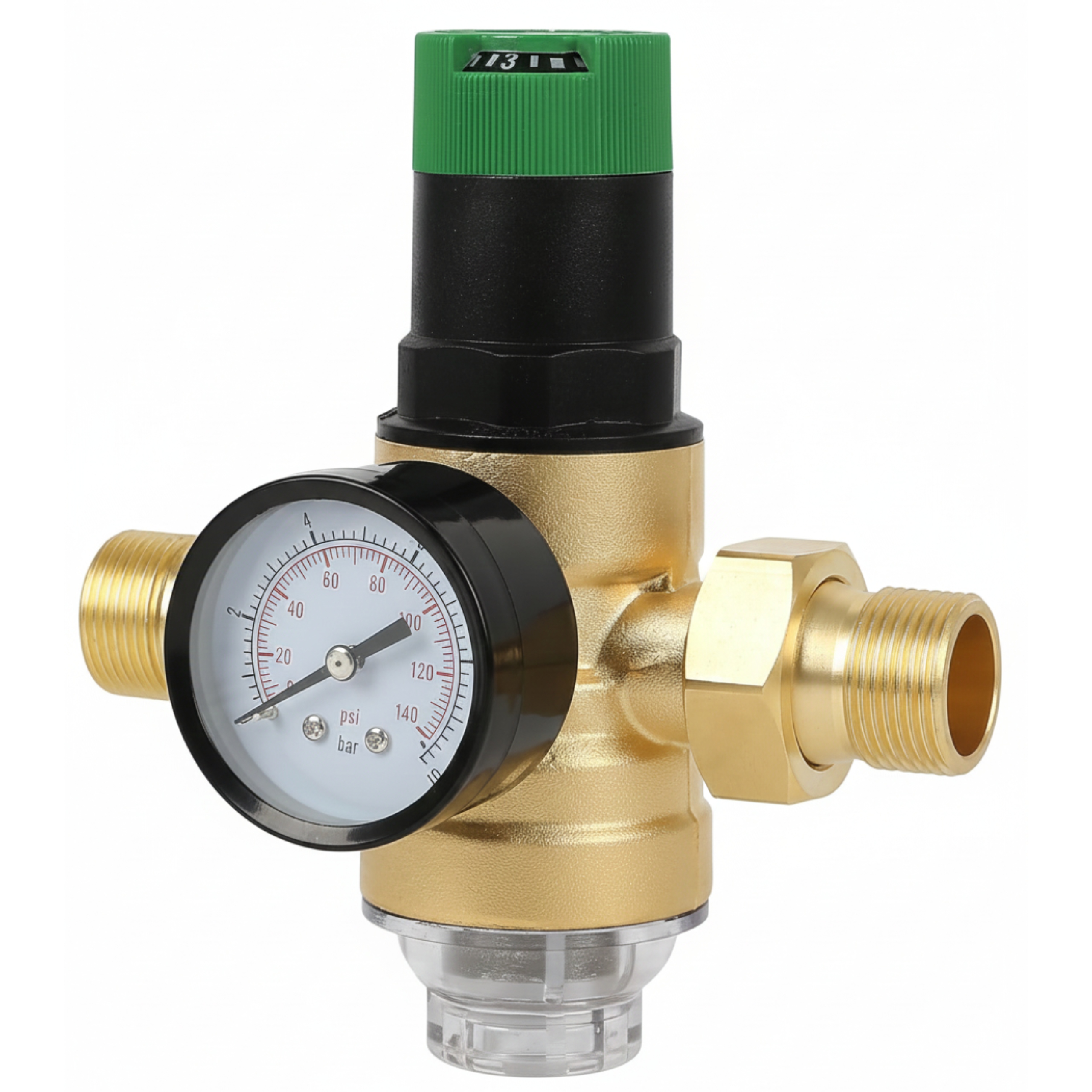 Reduktor ciśnienia wody mosiężny 3/4'' z filtrem i manometrem