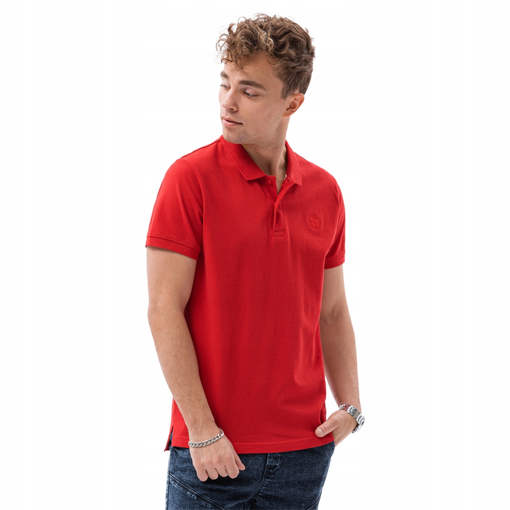 

Koszulka męska polo bawełna S1374 c. czerwona M