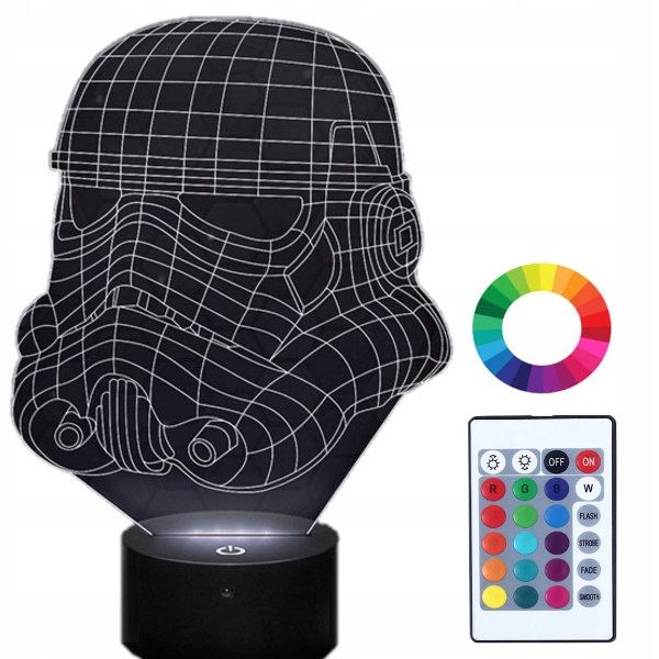 

Lampka Nocna 3D Led imię Szturmowiec Gwiezde Wojny
