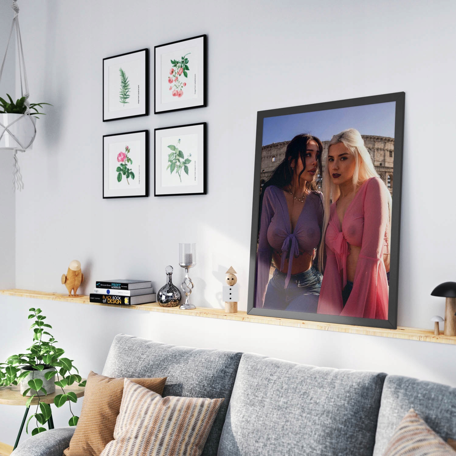 Plakat BEZ RAMKI A2 (40x50) wzór NAGIE PANIE 15 Rodzaj bez ramy