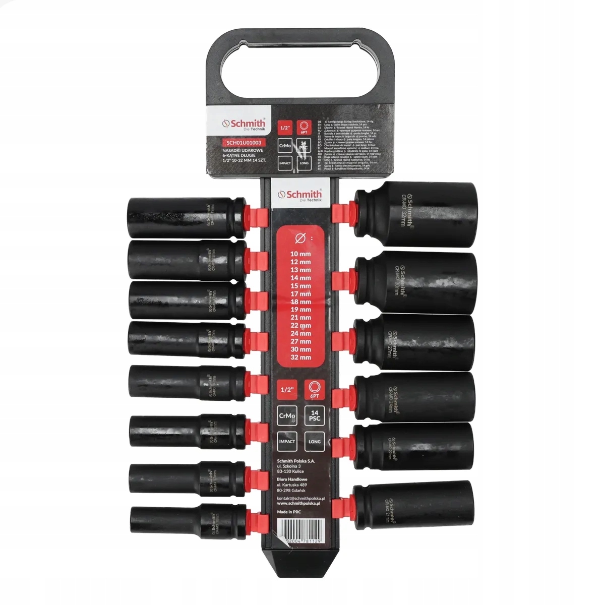 Schmith Úderové Nástavce 6-HRANNÉ Dlhé 1/2" 10-32 mm 14KS