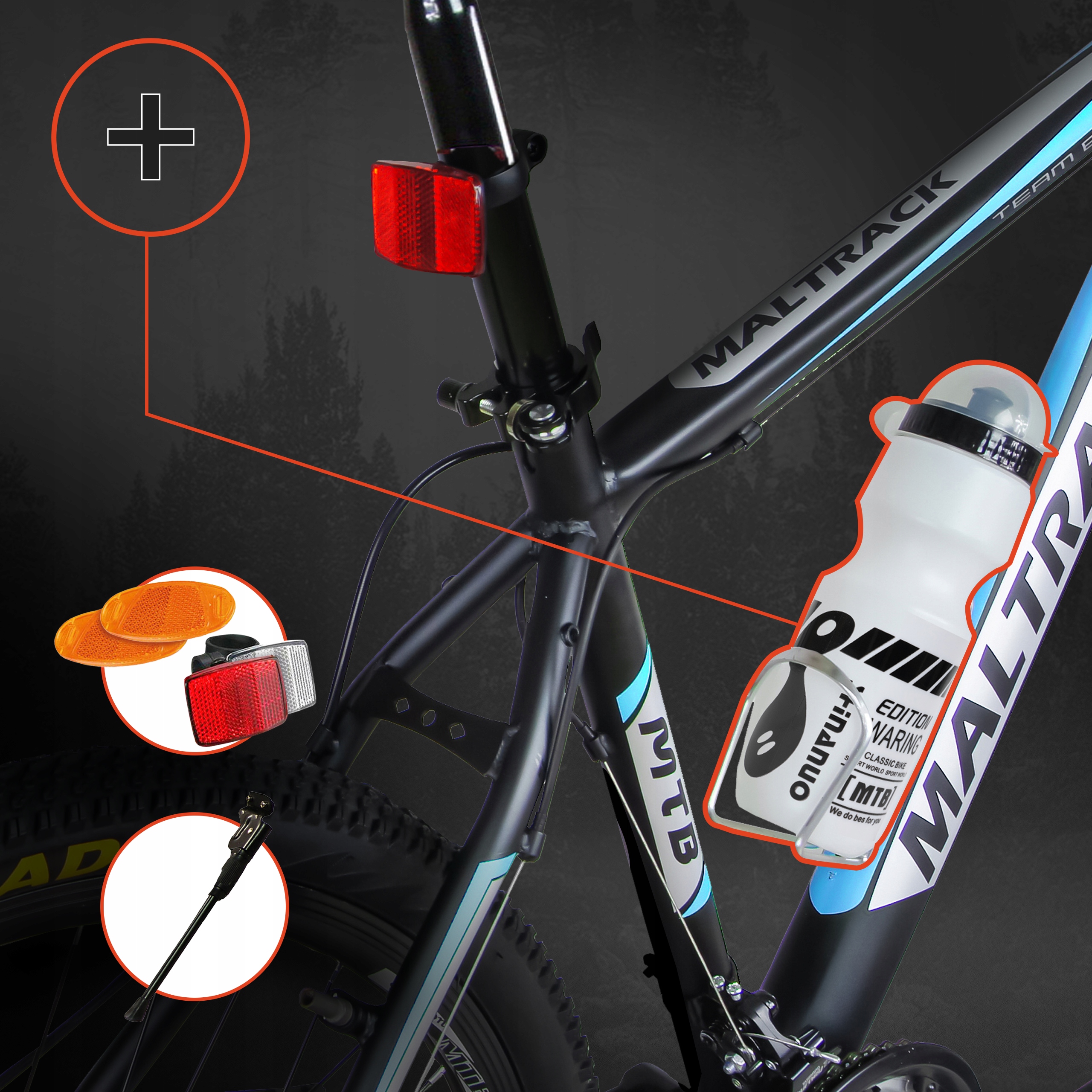 ROWER GÓRSKI MTB 26" SHIMANO 18 BIEGÓW HAMULCE TARCZOWE STALOWA RAMA 18,5" Rozmiar koła (