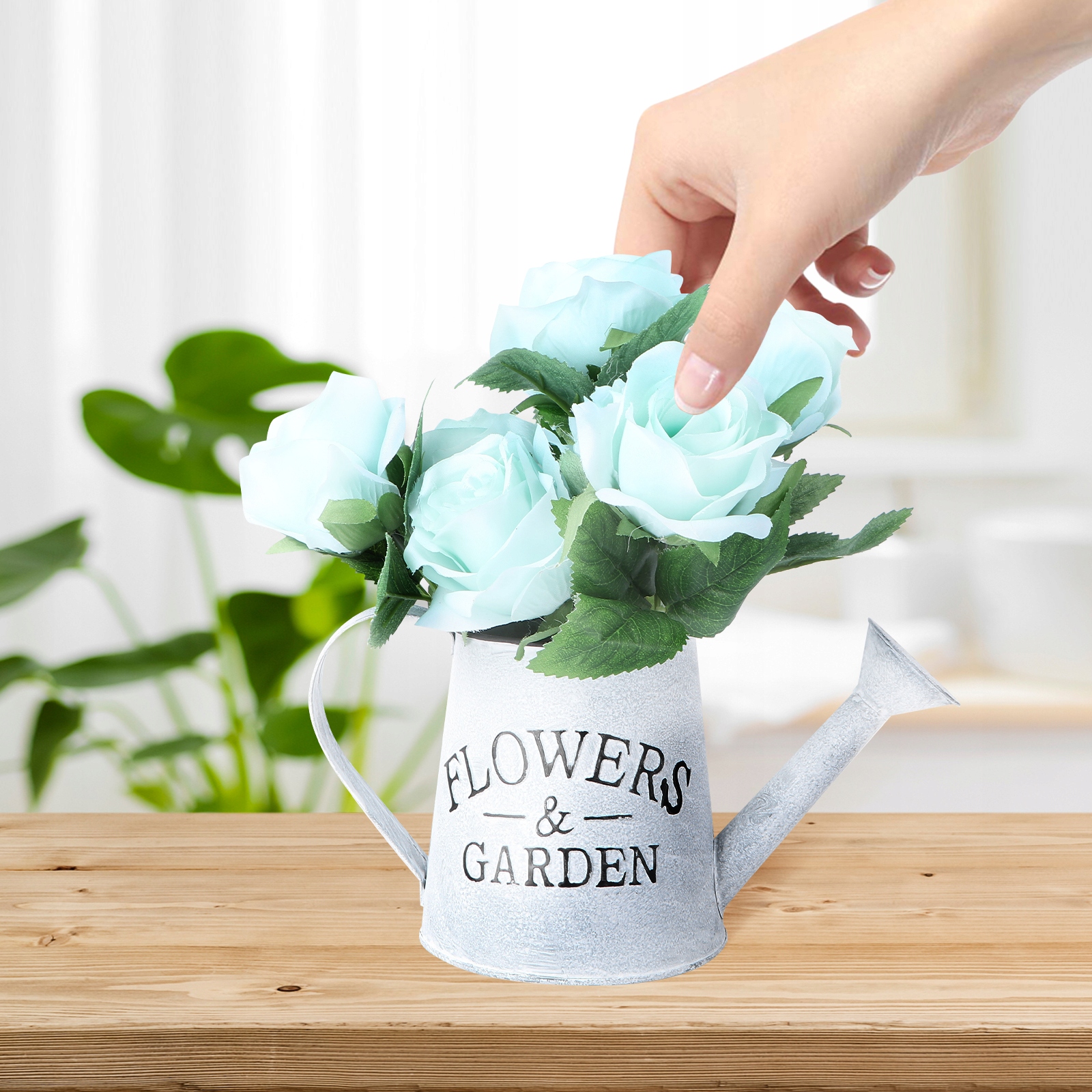 STOJAK NA KWIATY ŻELAZNY JASNOSZARY KOLOR PRAKTYCZNY Marka bez marki