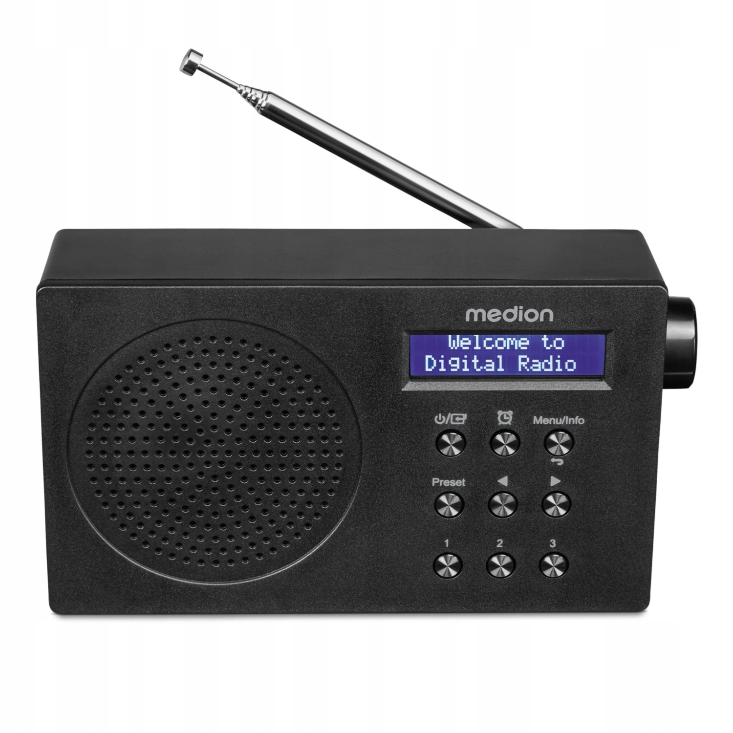 Małe Radio Przenośne Czarne Dab+ Bluetooth Usb-b 1,5W Rms