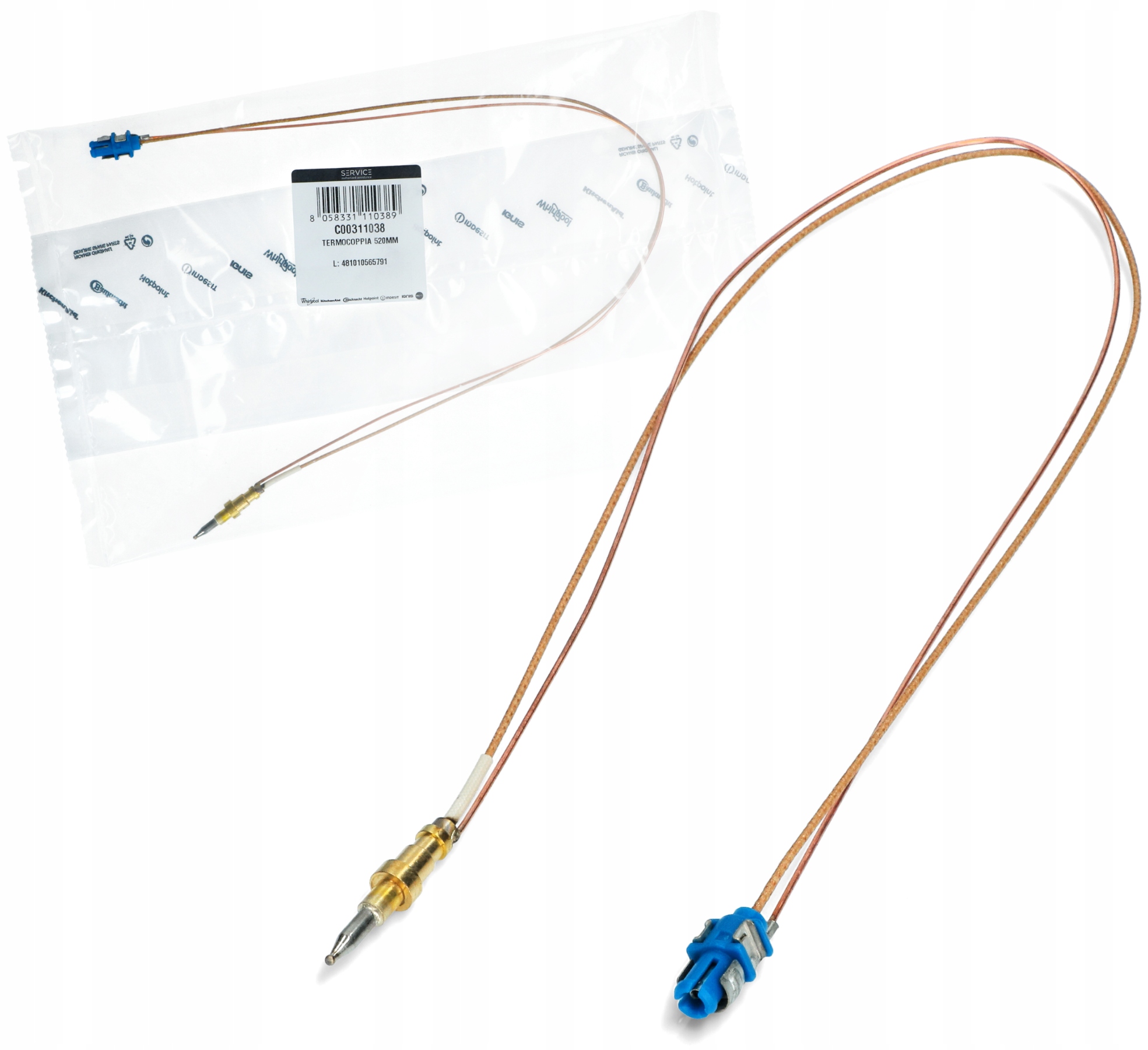 Termopara palnika gazowego L-520mm Whirlpool