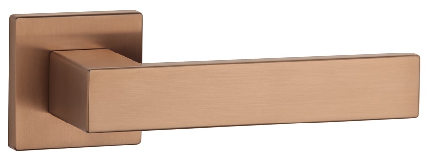 Kľučka rozeta štvorcová Pina Q Slim medená Aprile