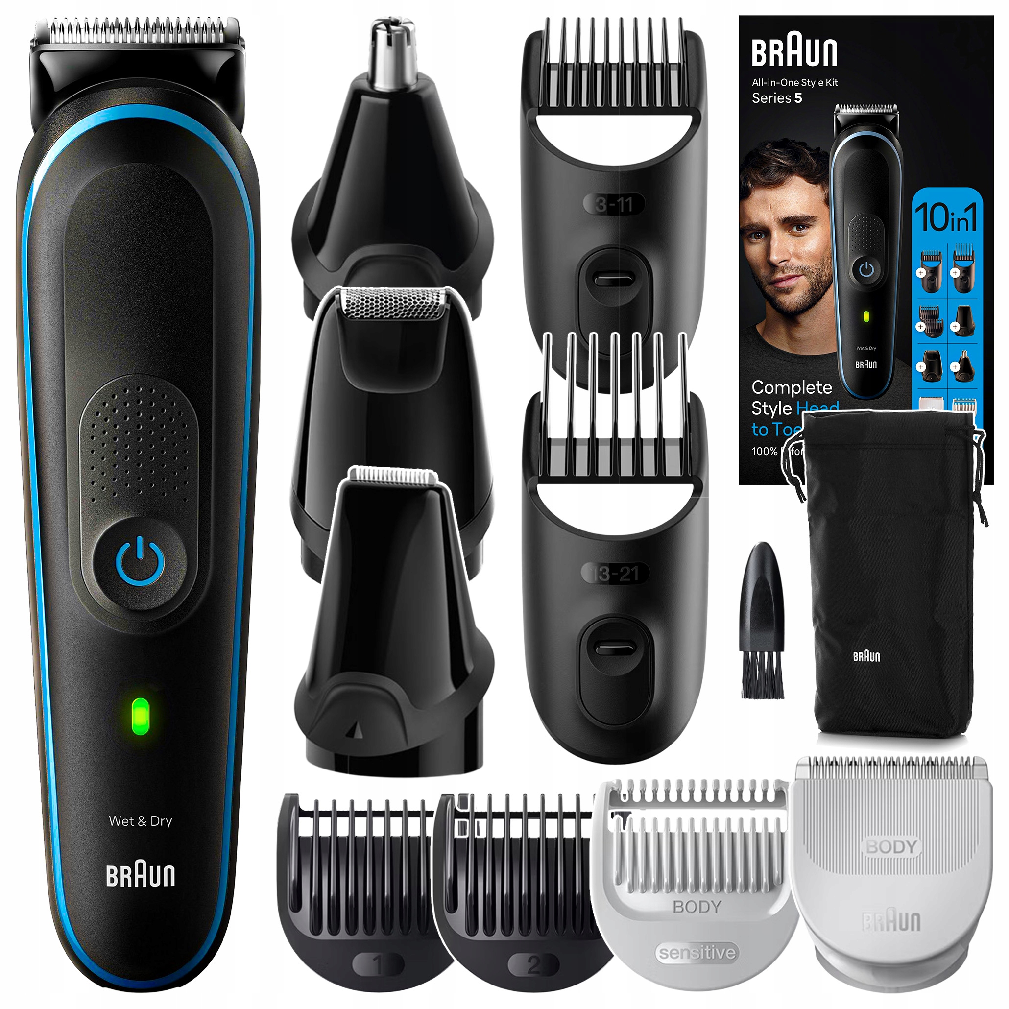 Trymer do włosów i brody Braun MGK5445 10w1