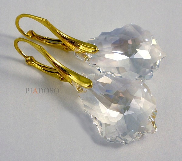 Krystaly Unikát Náušnice Moonlight Zlaté Stříbro