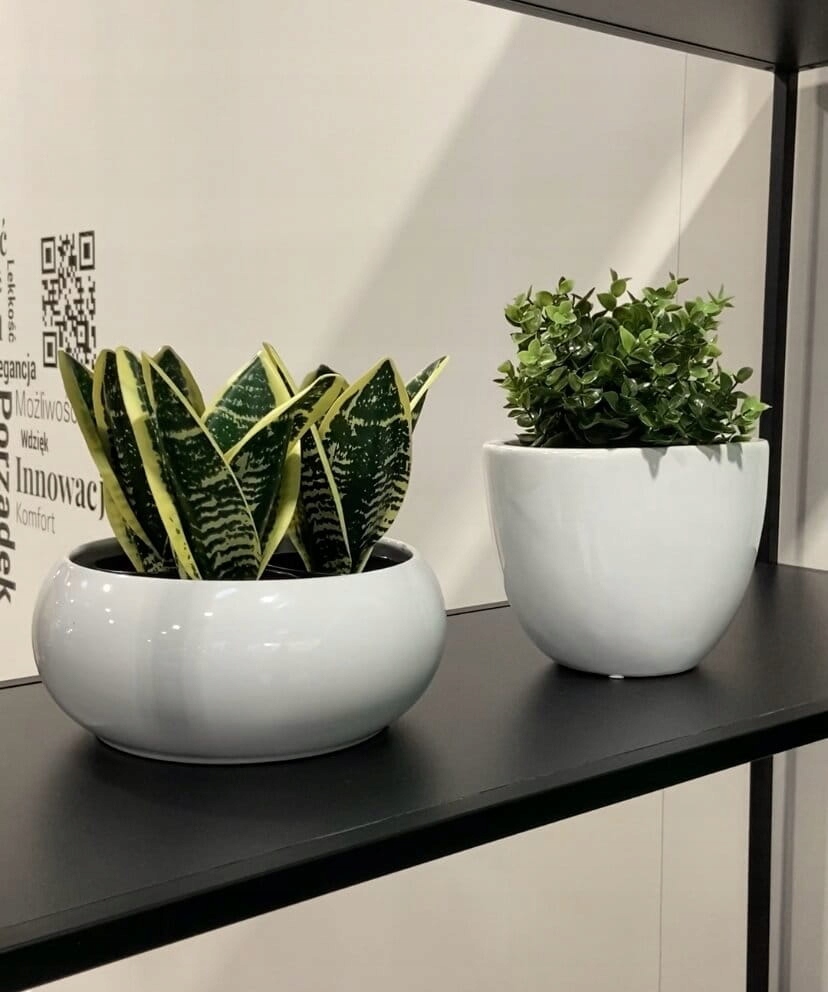 CERAMICZNA MISA DONICZKA OSŁONKA 14cm BIAŁA Kod producenta 31.026.14