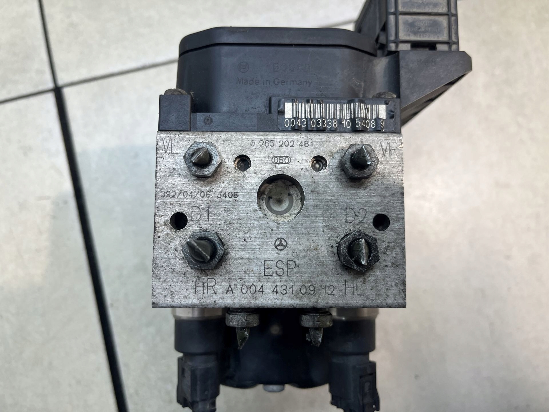 Pompa ABS MERCEDES W168 1.6B LIFT 0265202461