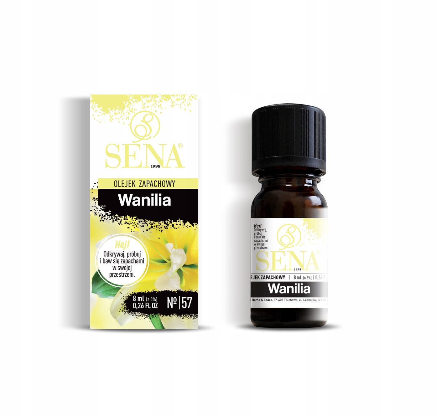 SENA olejek zapachowy - Wanilia #57 NATURALNY ZAPACH 8ml