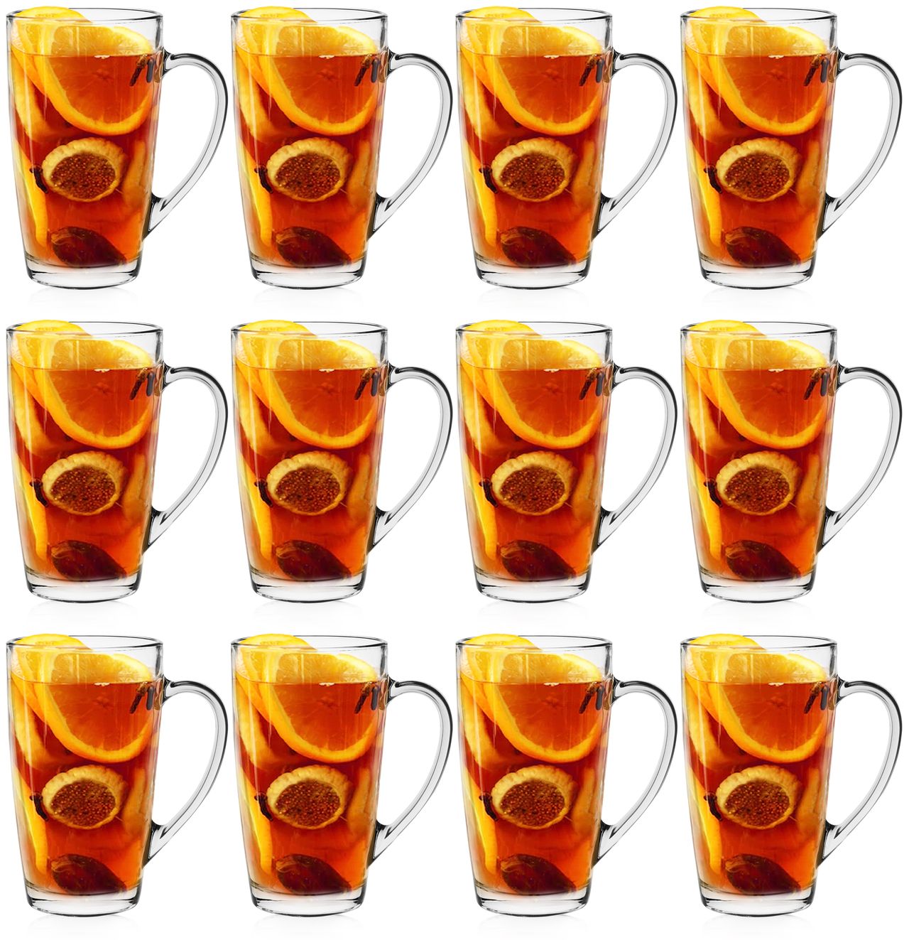 

Kubki Szklanki z uchem Alex 400ml 12 sztuk komplet