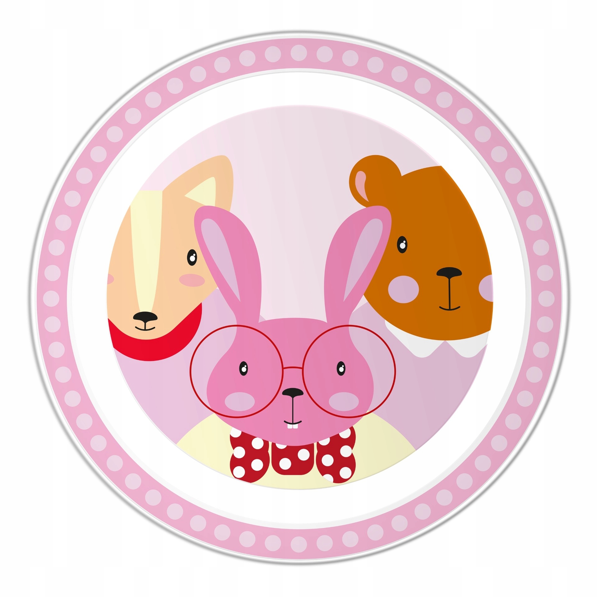 KRÓLIK RABIT & FRIENDS JEDNOROŻEC ZESTAW NACZYŃ STOŁOWYCH MELAMINA Marka Kids Euroswan