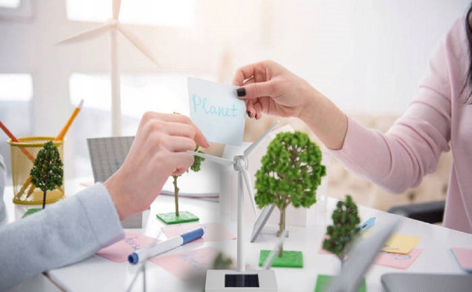 MODEL TURBINA WIATROWA WIATRAK SOLARNY WENTYLATO Prezent na Dzień Dziecka Waga produktu z opakowaniem jednostkowym 1 kg