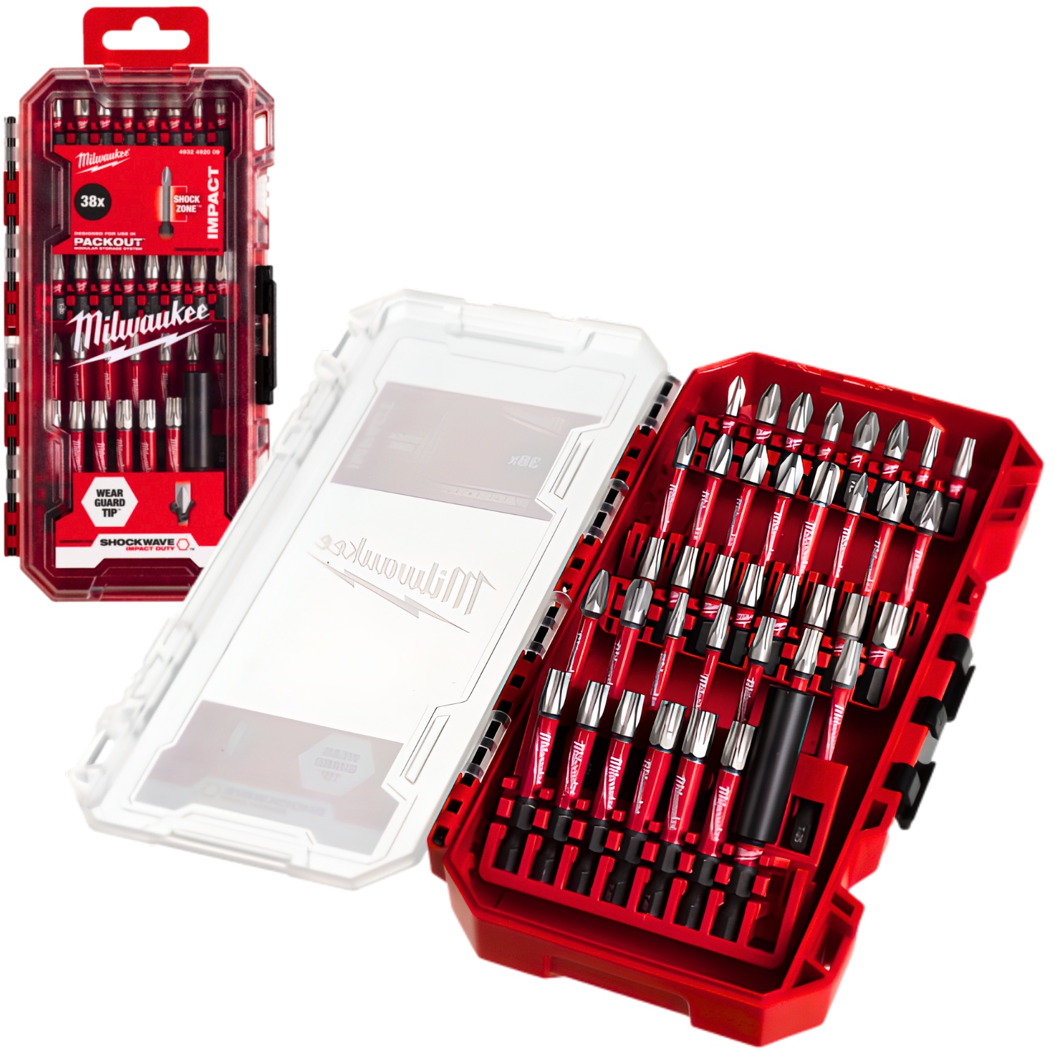 Milwaukee zestaw bitów udarowych Shockwave 38 szt Ph Pz Tx mocne