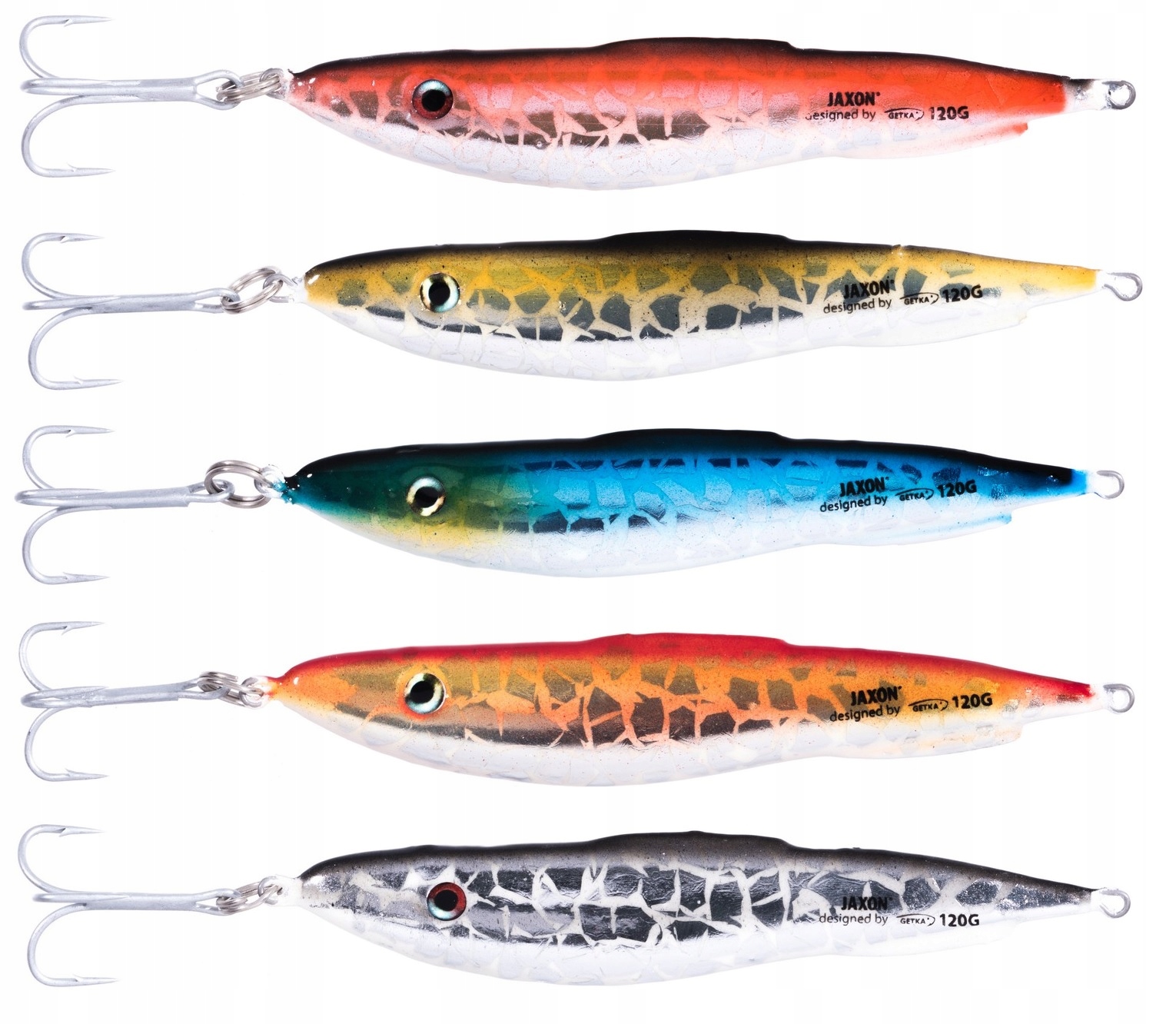 5x Pilker Jaxon Holo Select Getka 120 g na moře