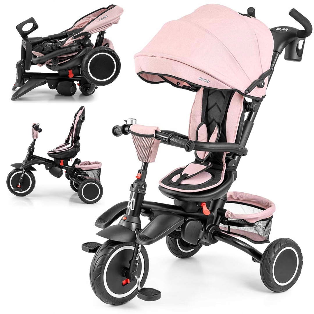 Rowerek Trójkołowy biegowy budka 6w1 jeździk spacerówka Stanley Milly Mally